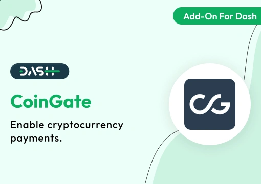 CoinGate – Dash SaaS Add-On