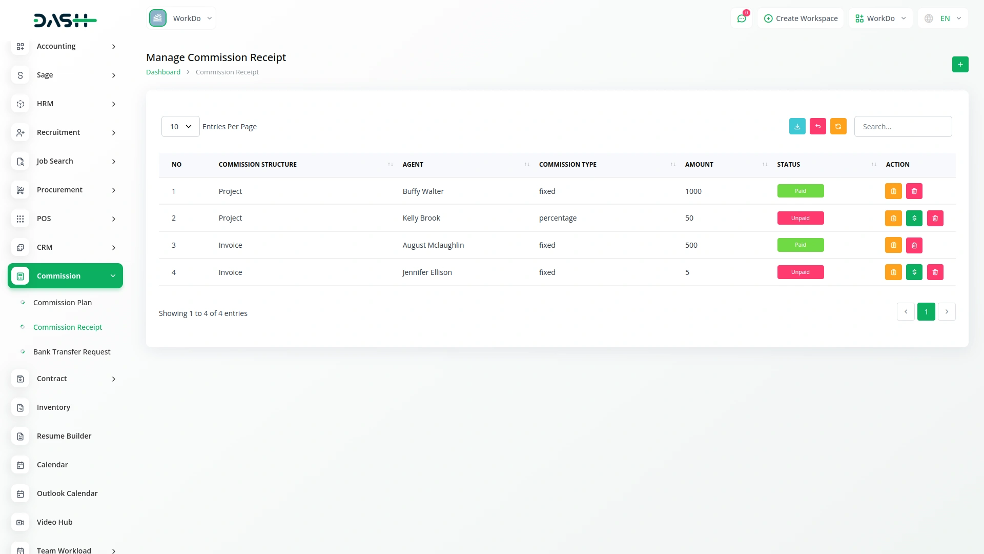 Open-source ERP addon for Commission