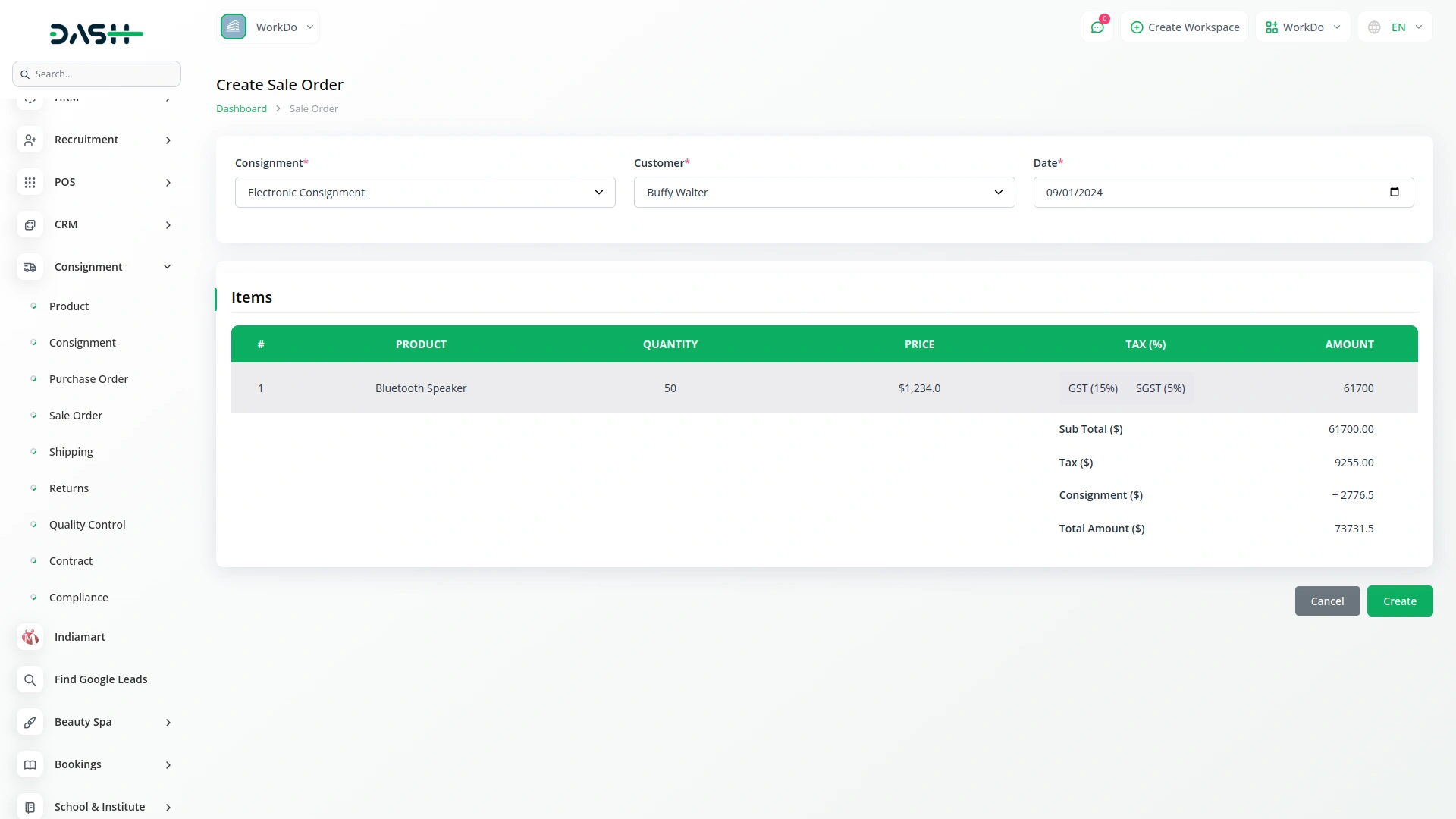 Consignment Management System