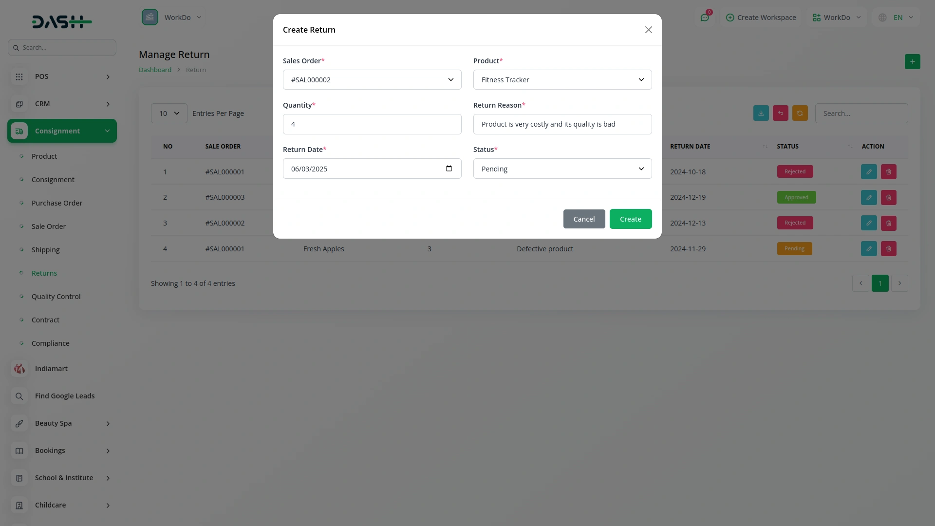 Consignment Management System