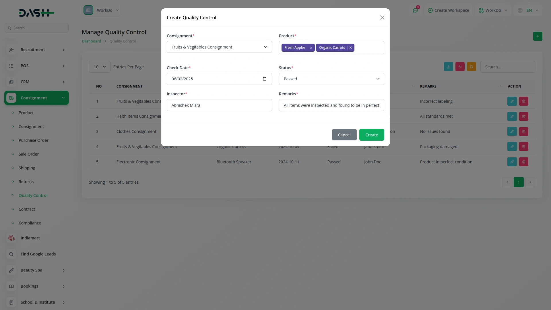Consignment Management System