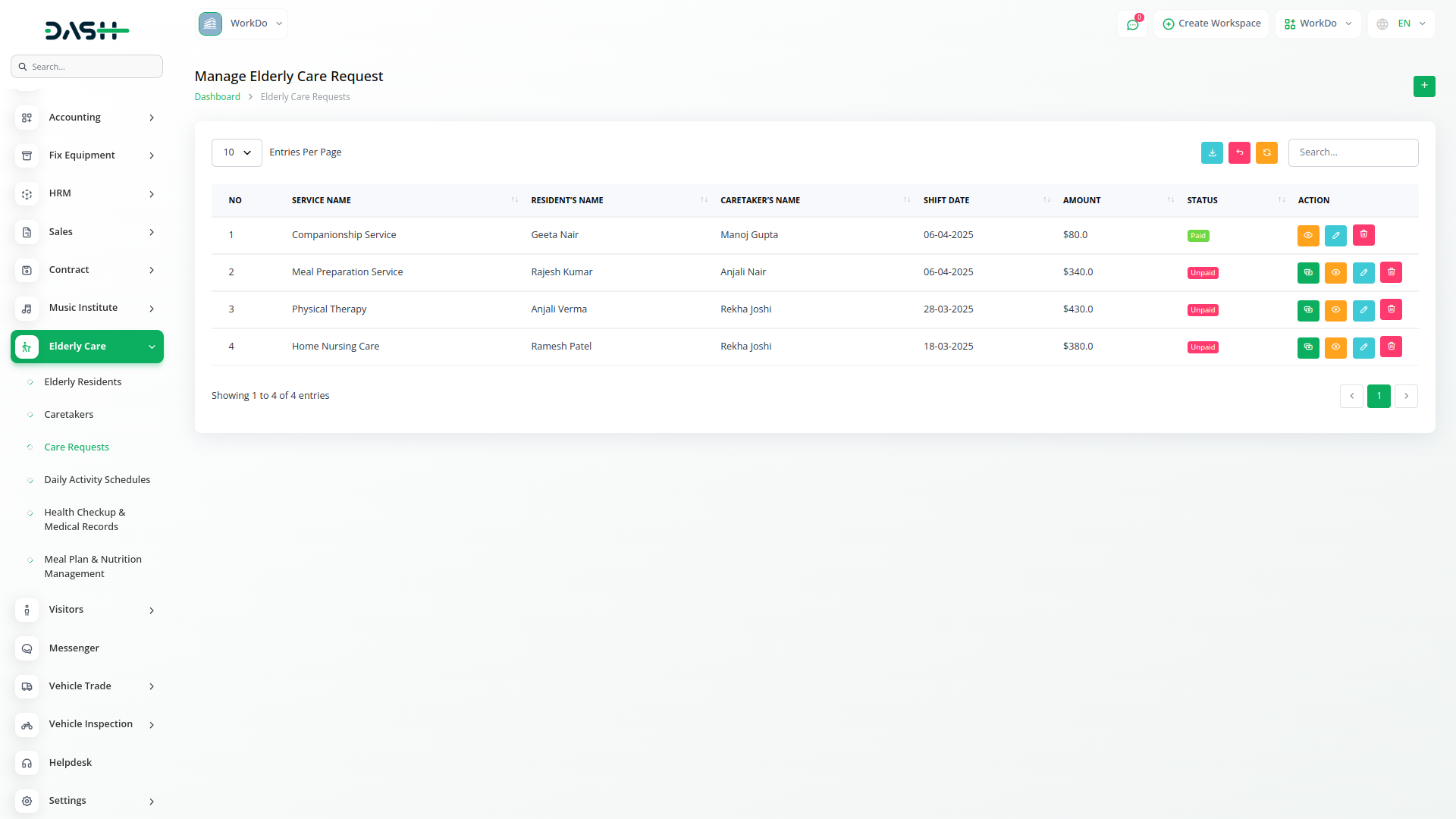 Elderly Care Management