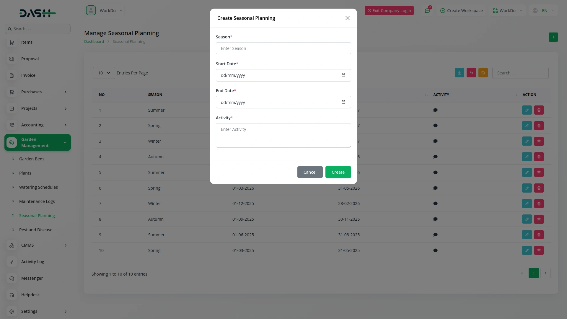 Garden Management System