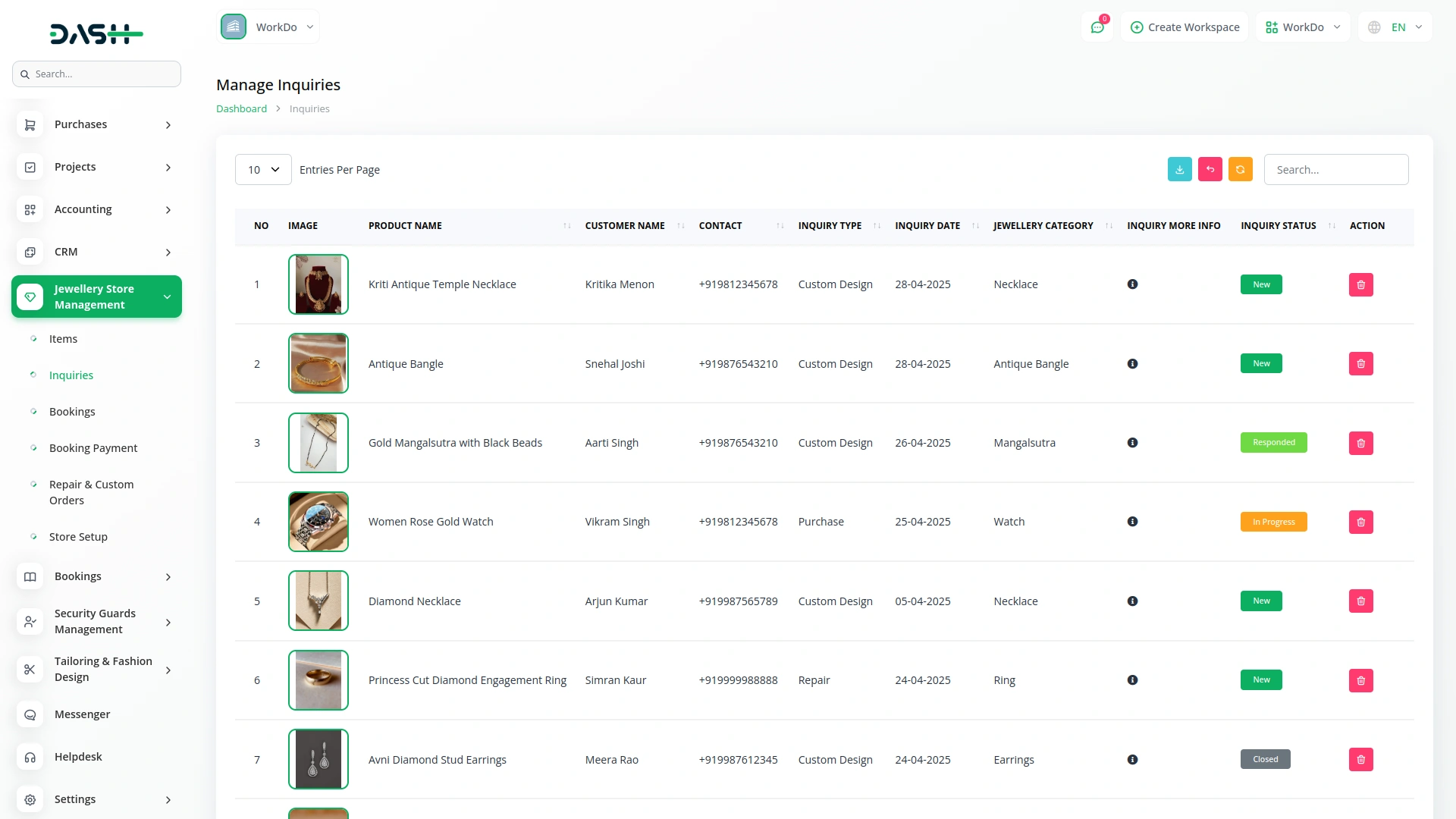 Jewellery Store Management