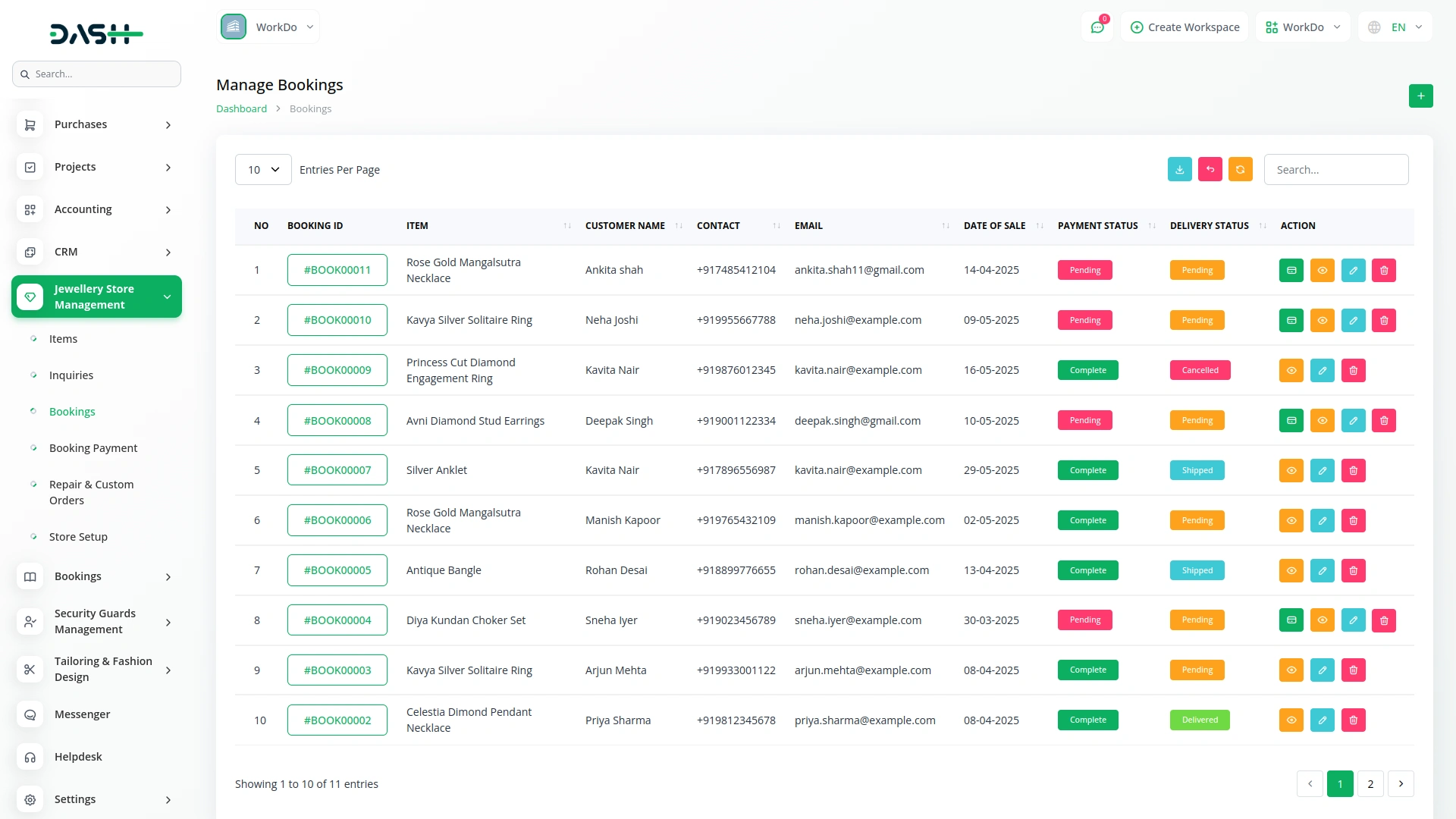 Jewellery Store Management