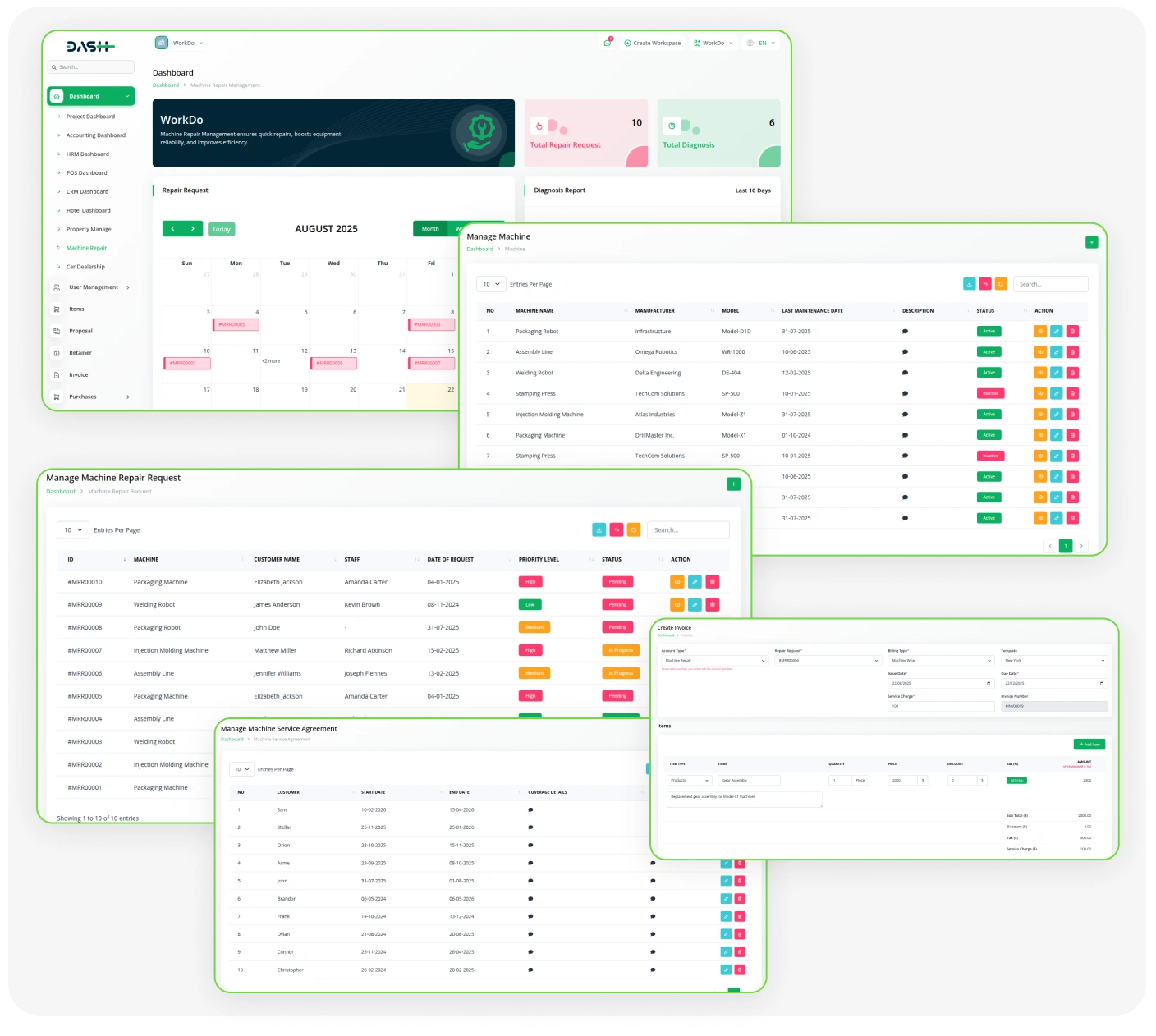 Machine Repair Management