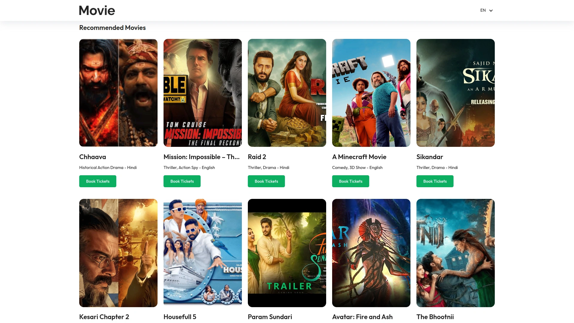 Movie Show Booking System