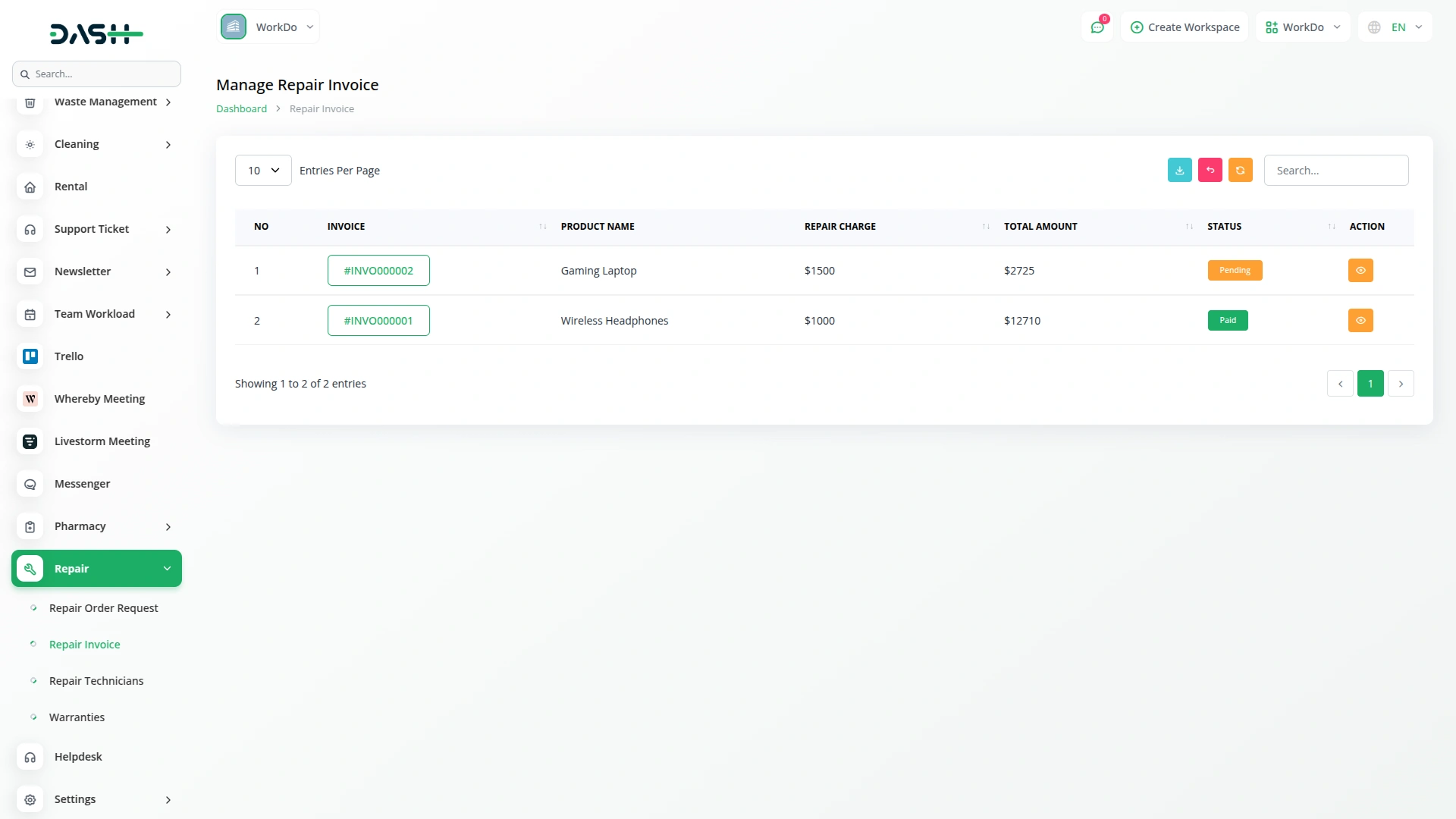 Repair Management System