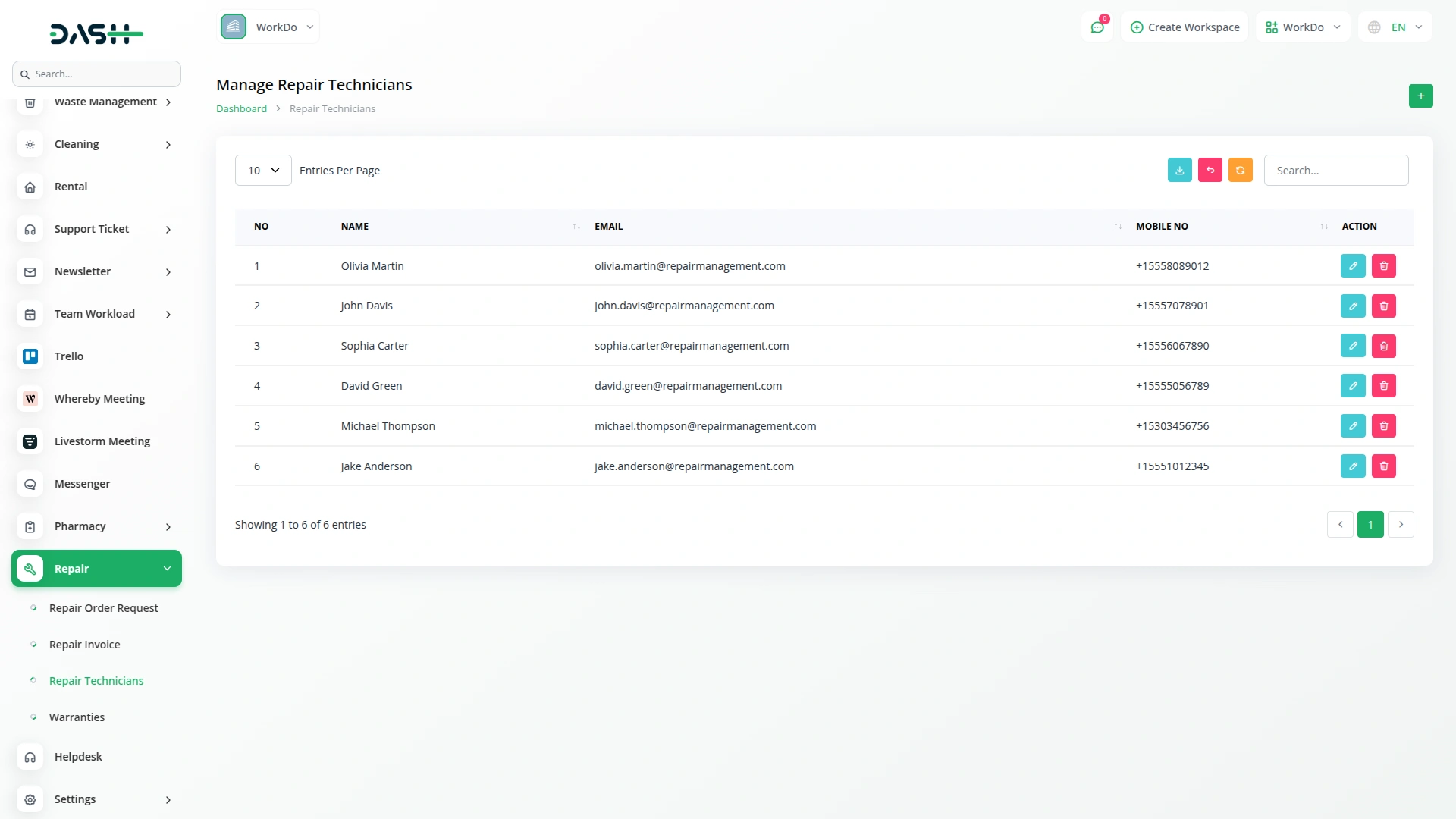 Repair Management System