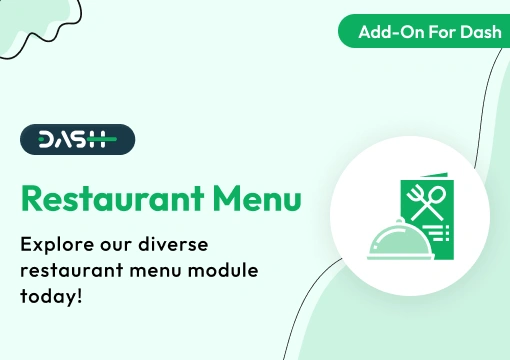 Restaurant Menu – Dash SaaS Add-On