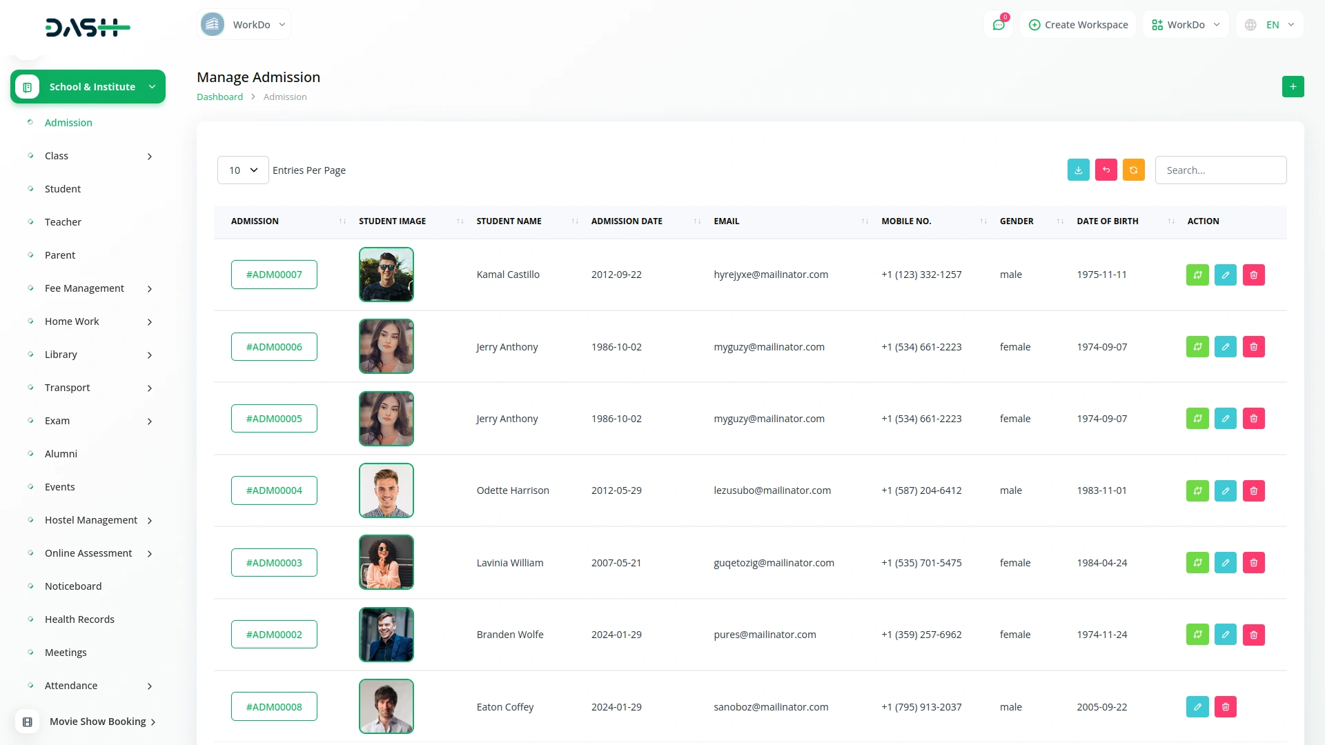 School / Institute Management