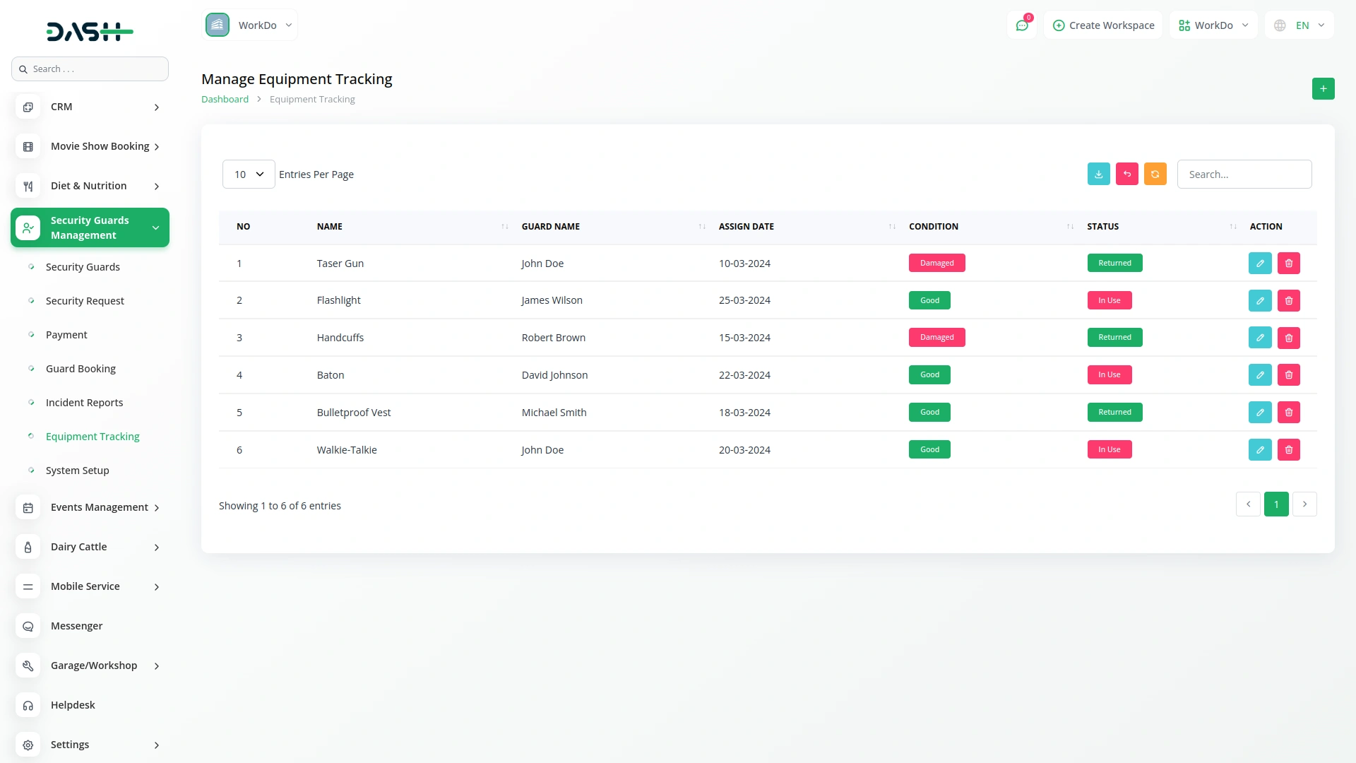 Security Guard Management