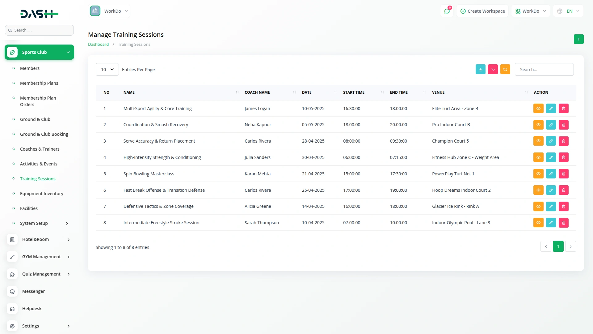 Sports Club & Academy Management