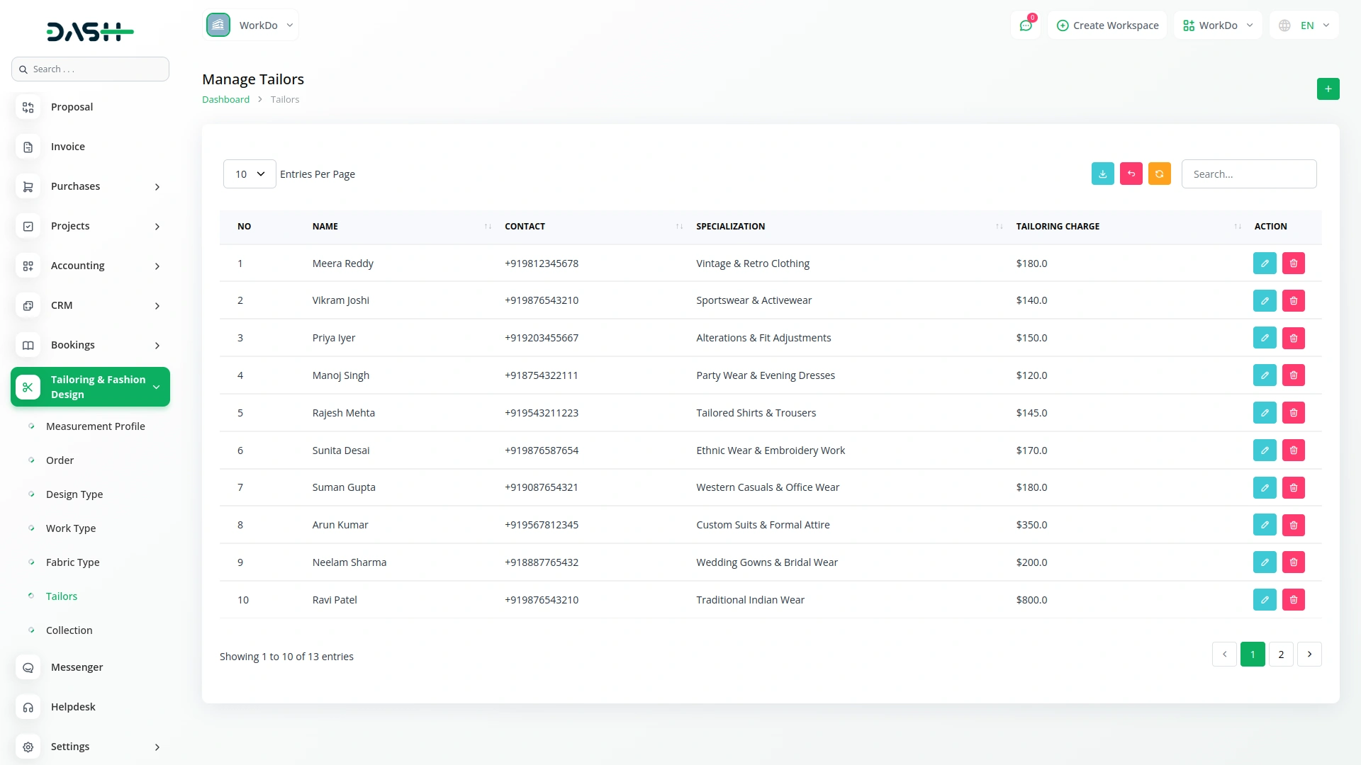 Tailoring & Fashion Design