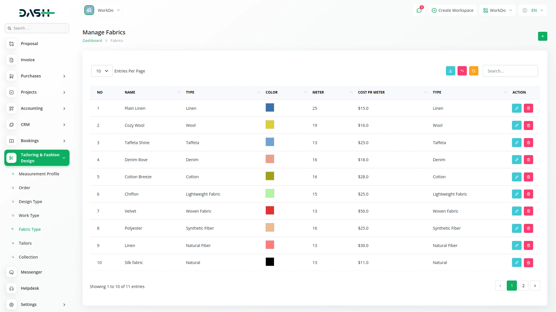 Tailoring & Fashion Design