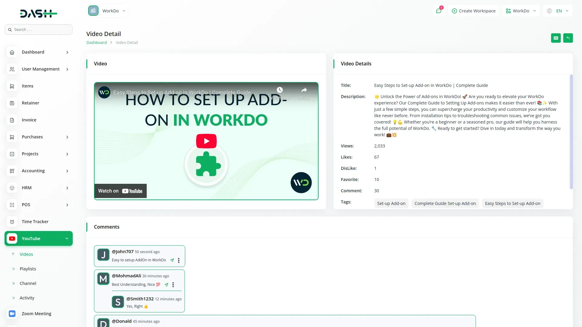 YouTube Content Management