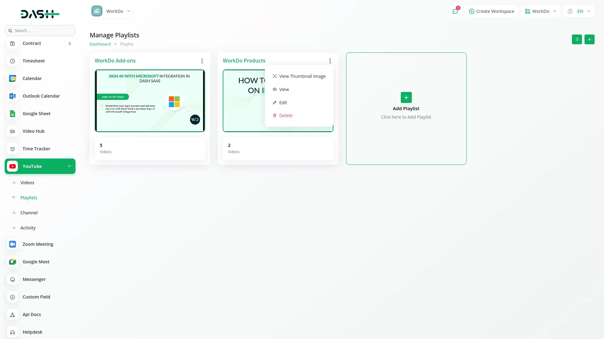 YouTube Content Management