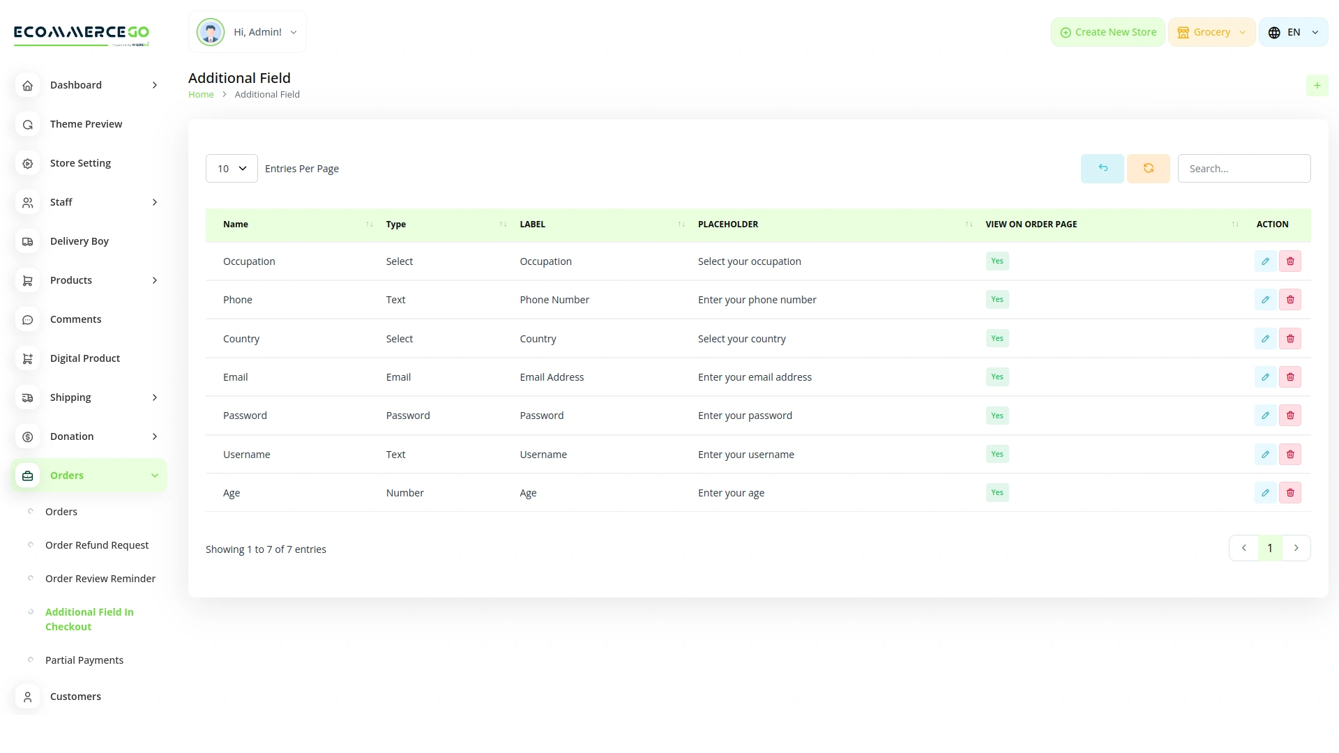 Additional Field in Checkout – eCommerceGo Add-On