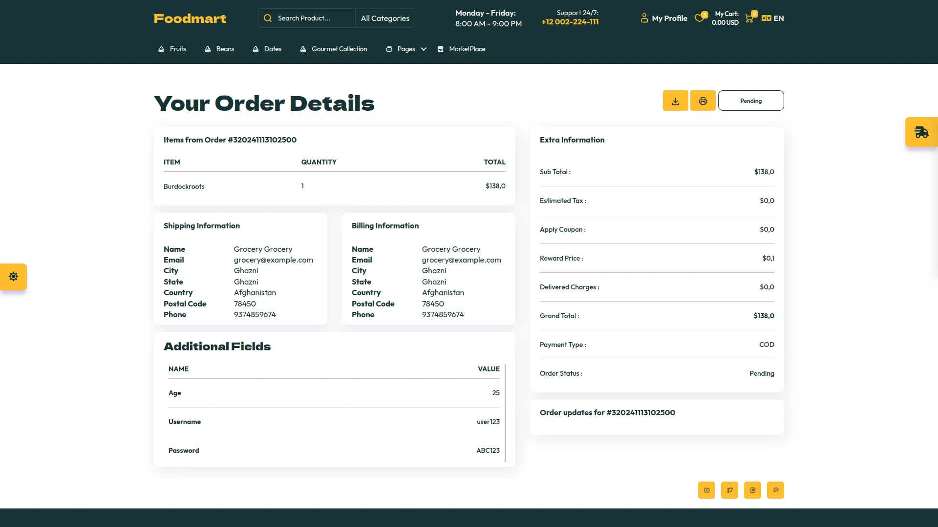 Additional Field in Checkout – eCommerceGo Add-On