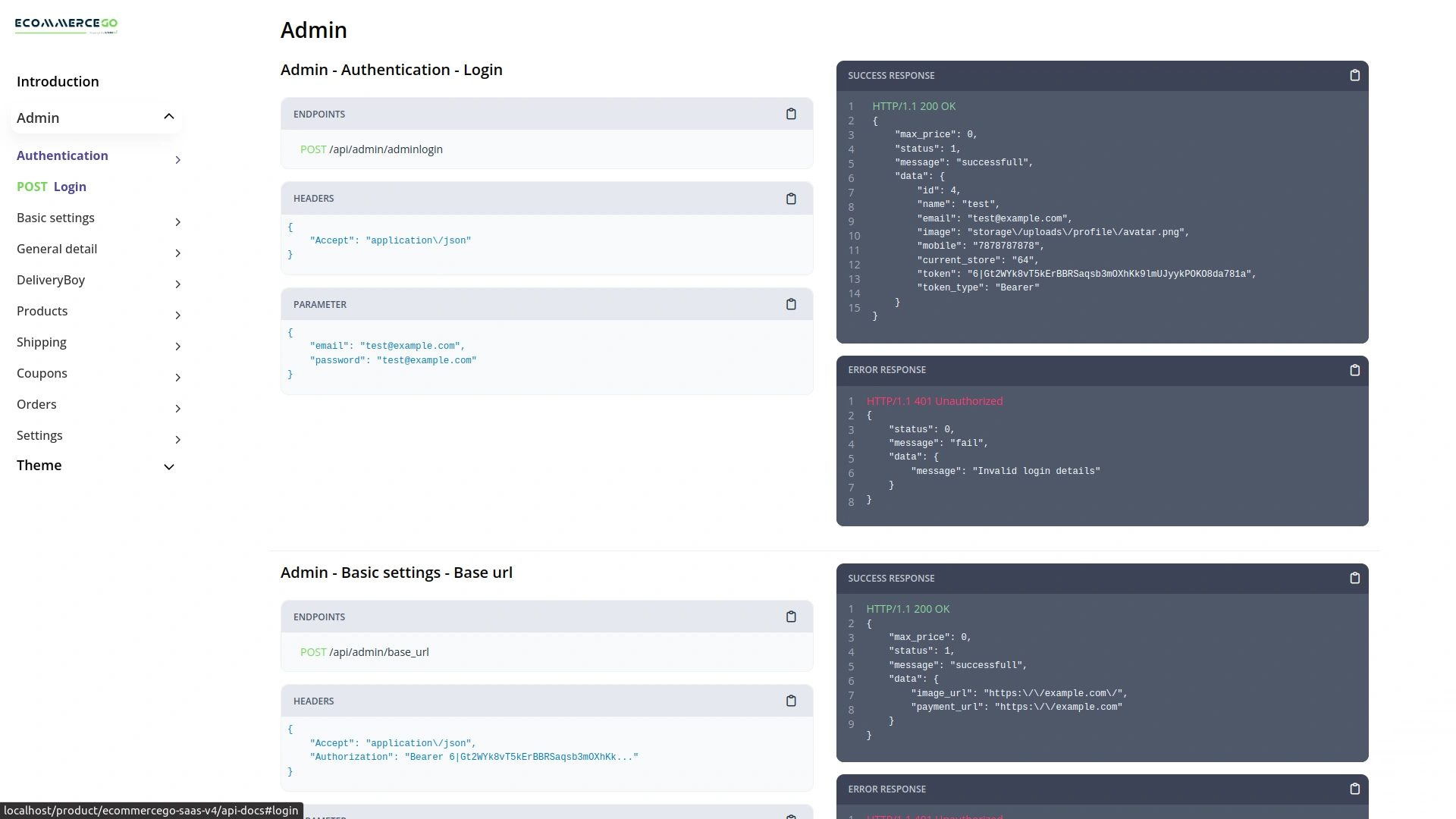 API – eCommerceGo Add-On
