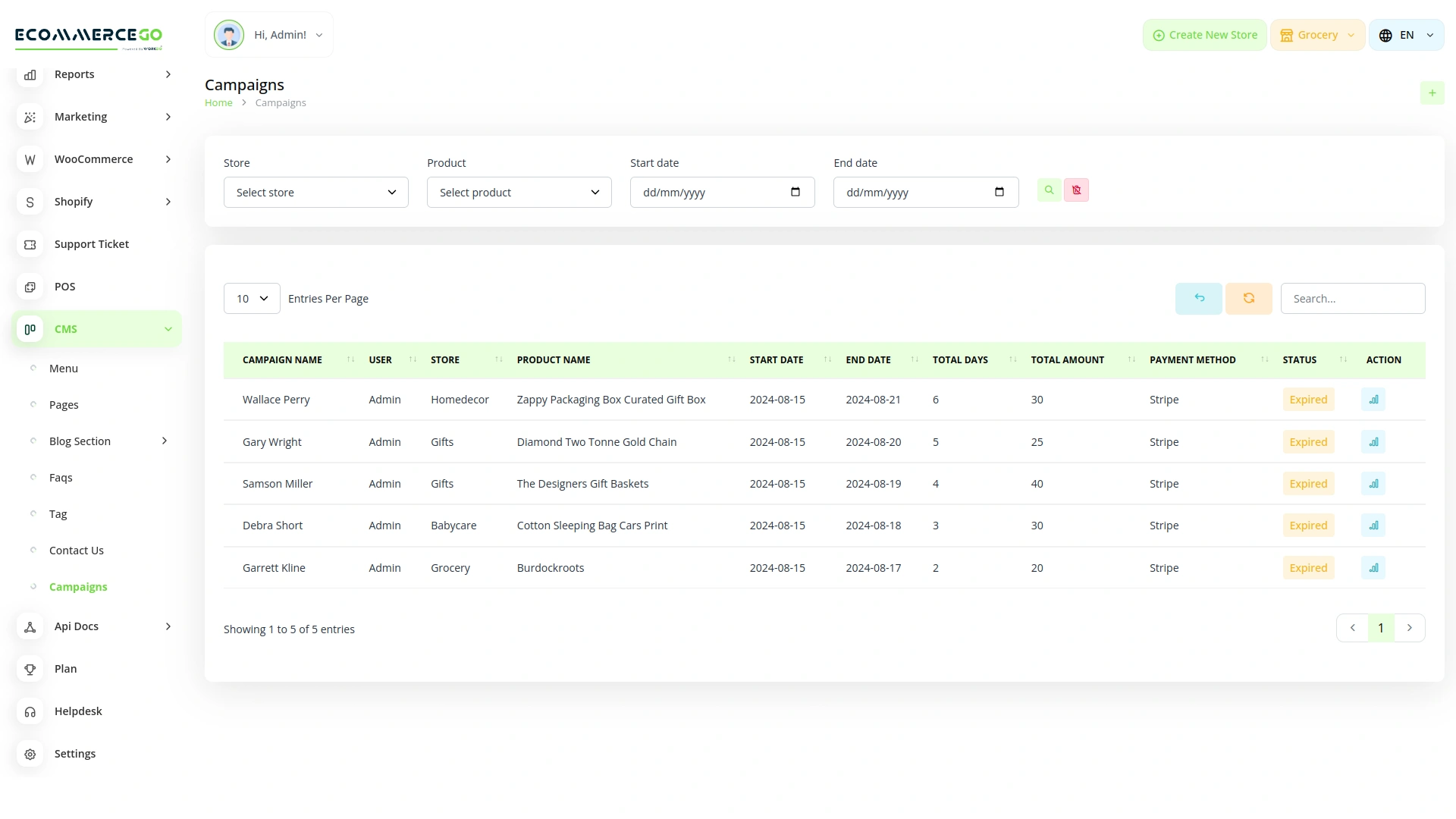 Campaigns – eCommerceGo Add-On