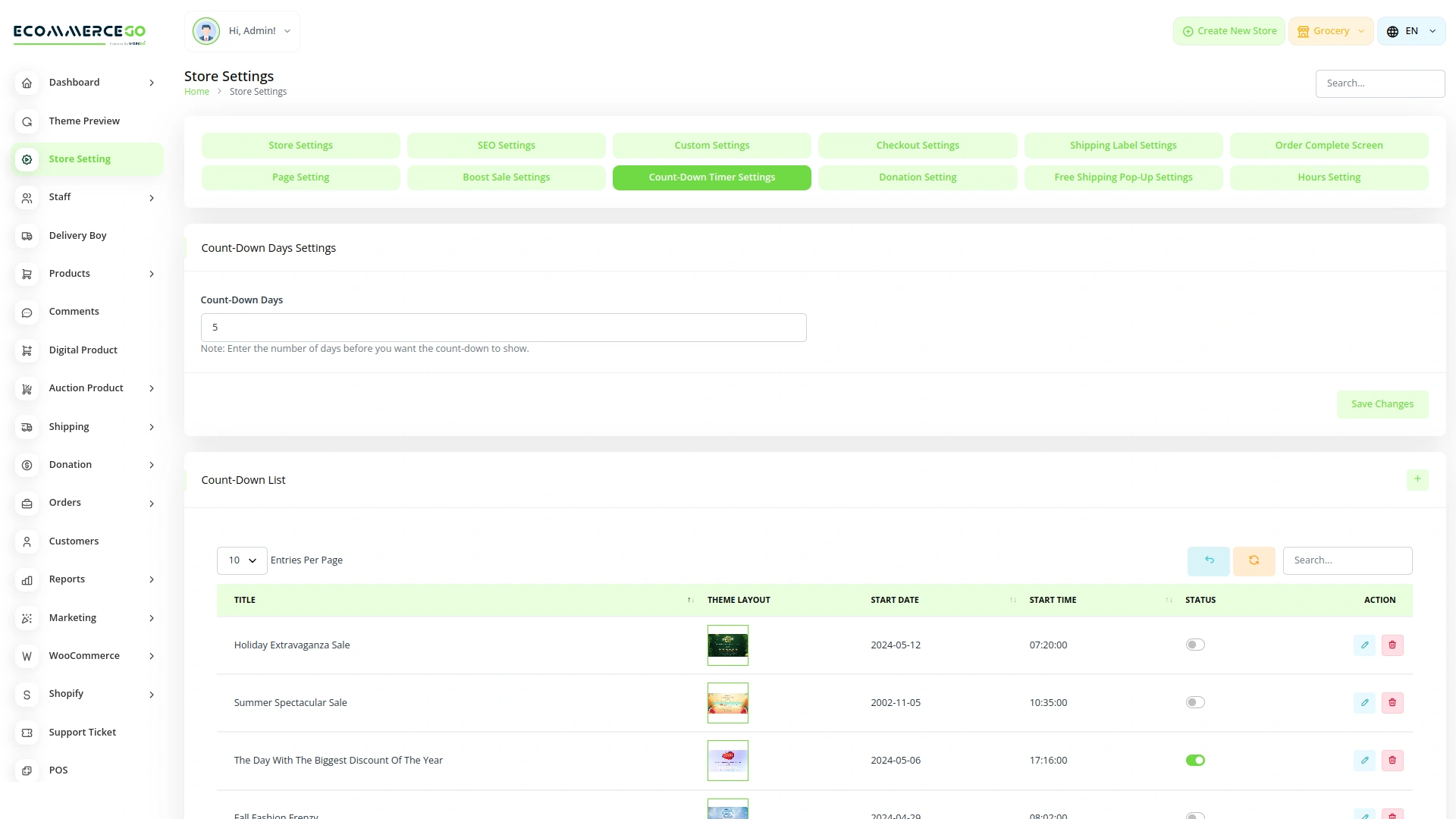 Count Down Timer – eCommerceGo Add-On