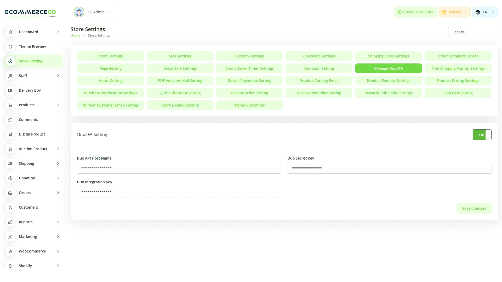 Duo2FA – eCommerceGo Add-On