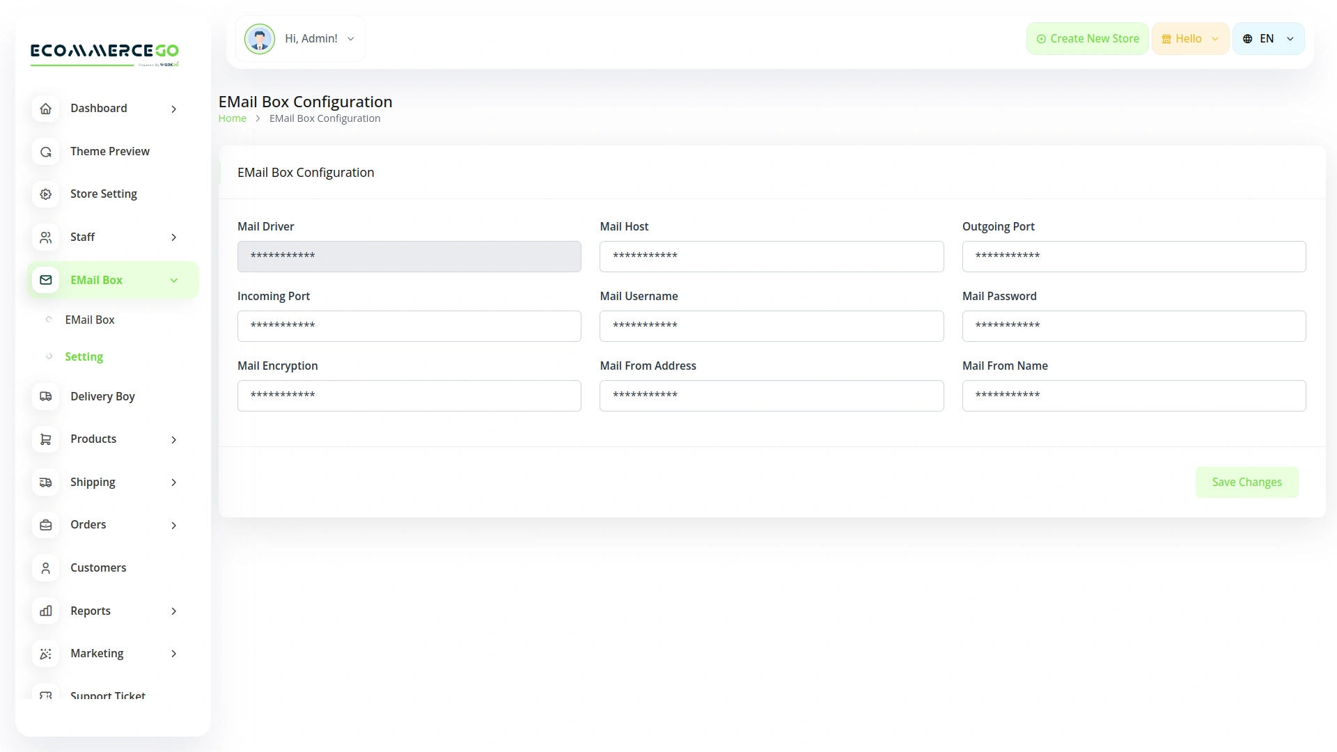 EMail Box – eCommerceGo Add-On