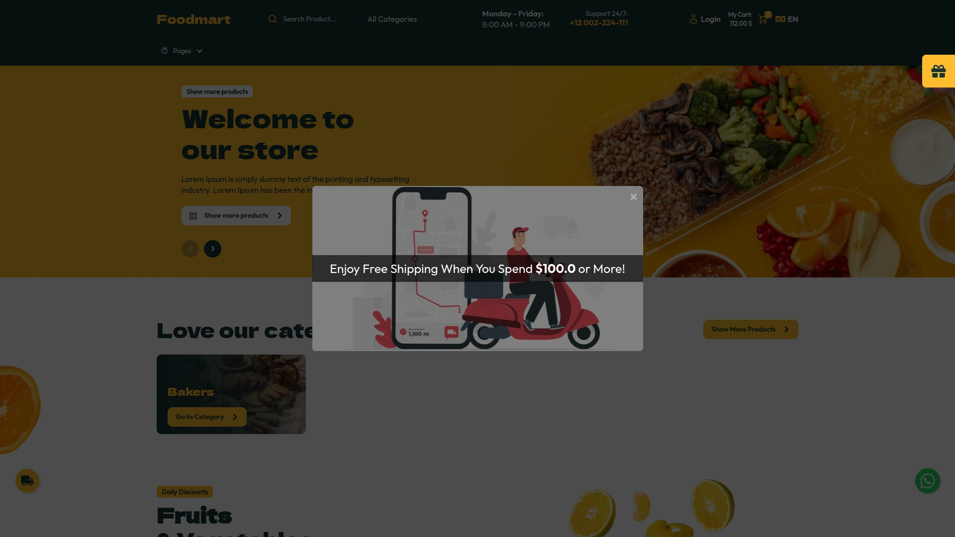 Free Shipping Pop-Up – eCommerceGo Add-On
