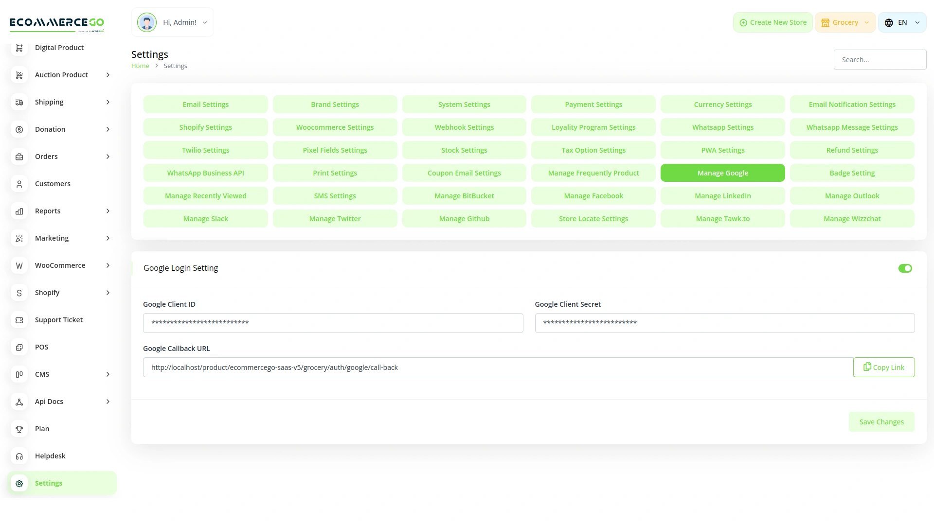 Google Login – eCommerceGo Add-On