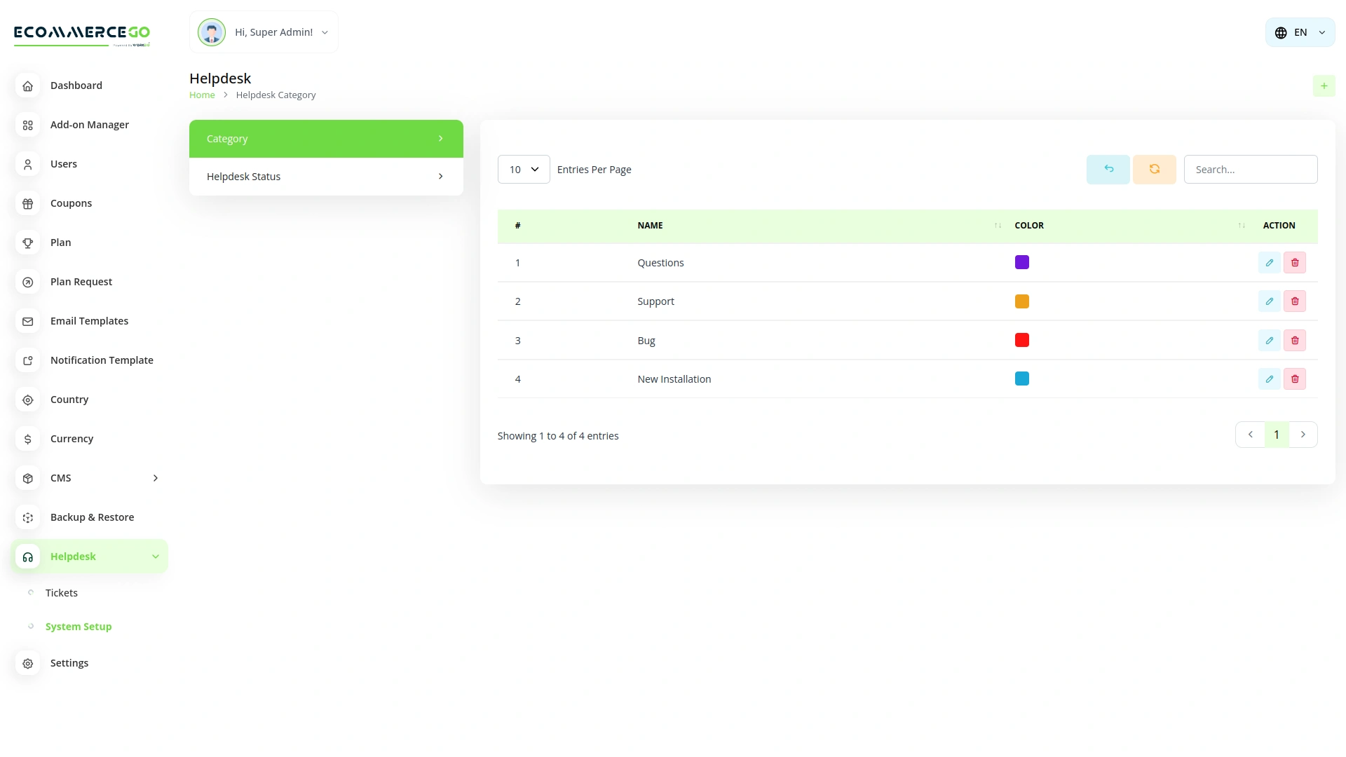 Helpdesk – eCommerceGo Add-On