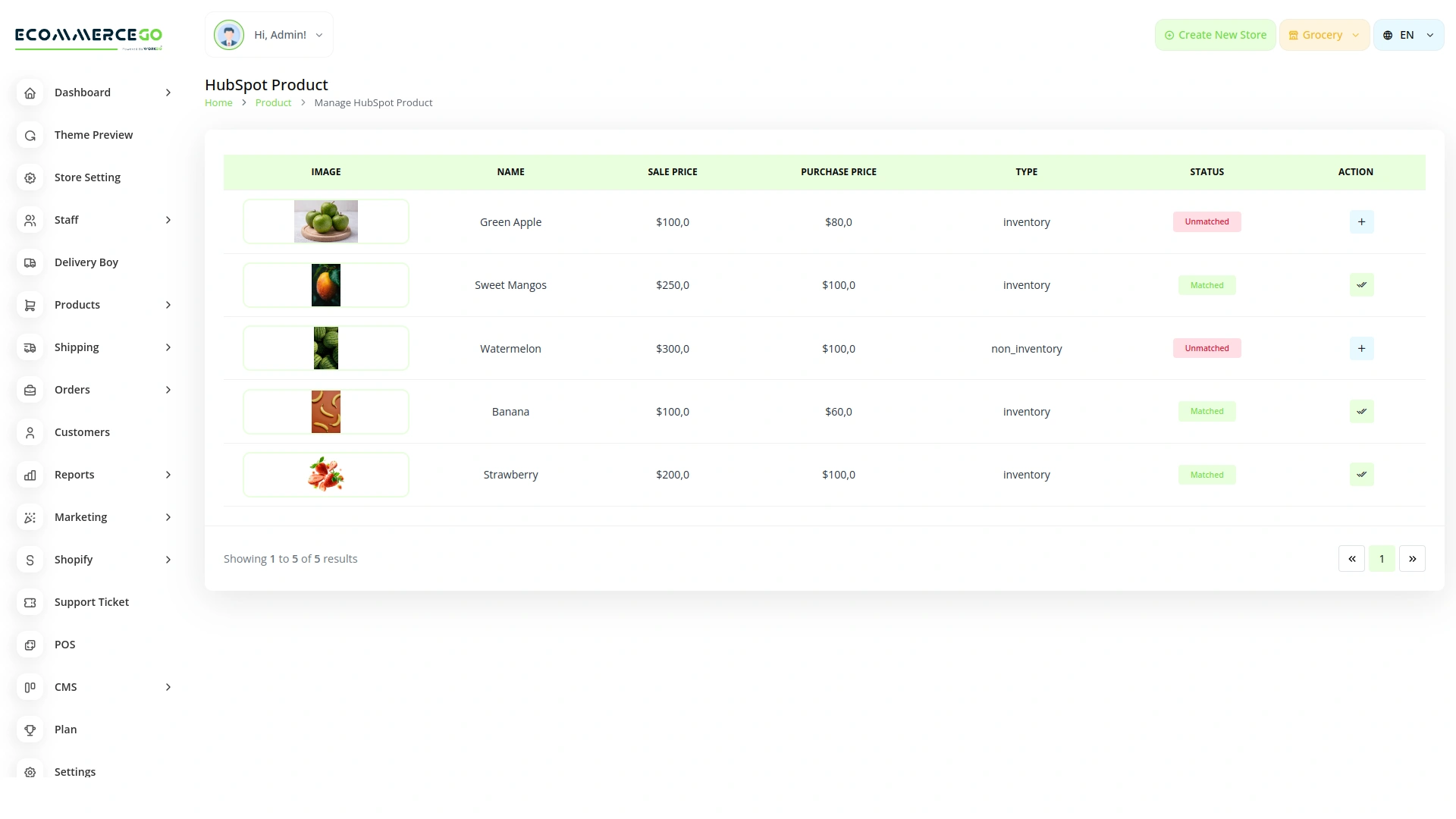 HubSpot – eCommerceGo Add-On
