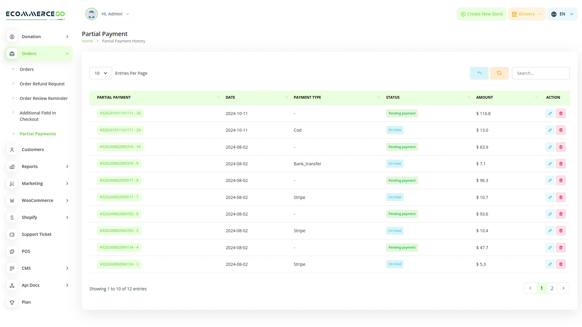 Partial Payment – eCommerceGo Add-On