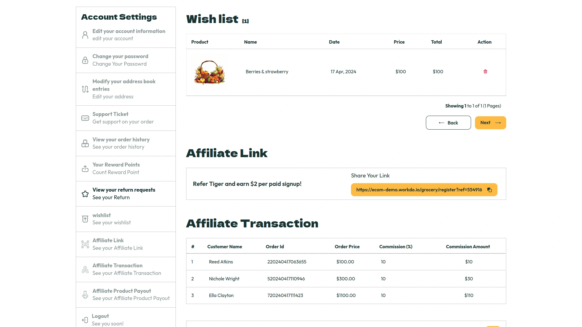 Product Affiliate – eCommerceGo Add-On