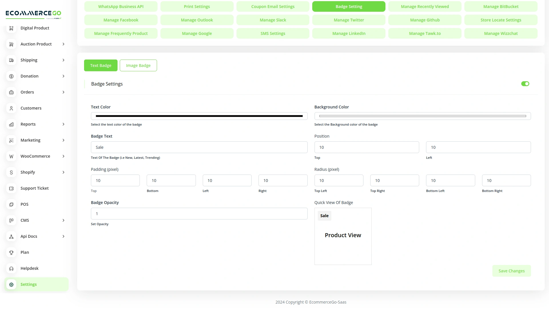 Product Badge Management – eCommerceGo Add-On