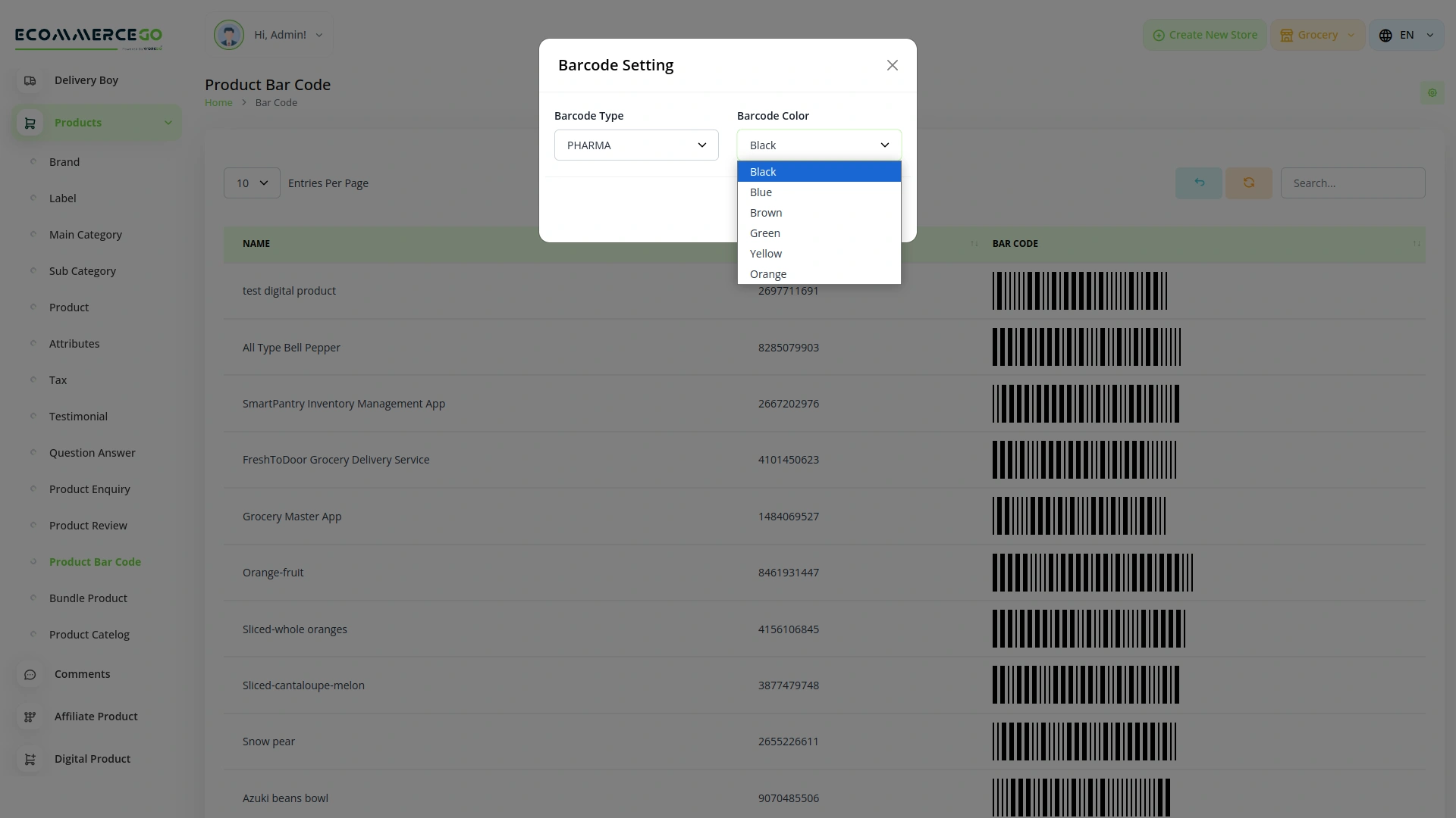 Product Barcode – eCommerceGo Add-On