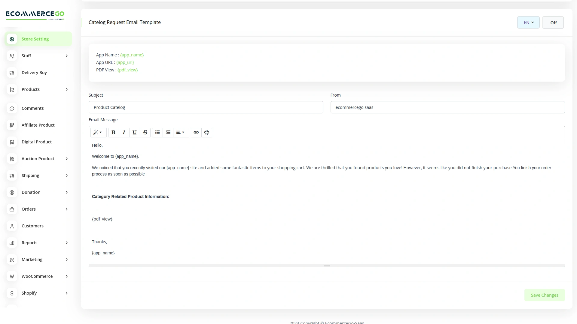 Product Catelog – eCommerceGo Add-On
