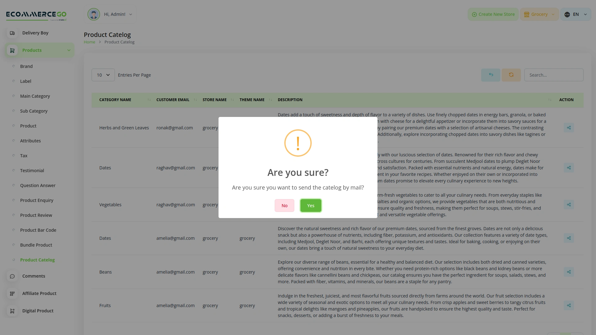 Product Catelog – eCommerceGo Add-On