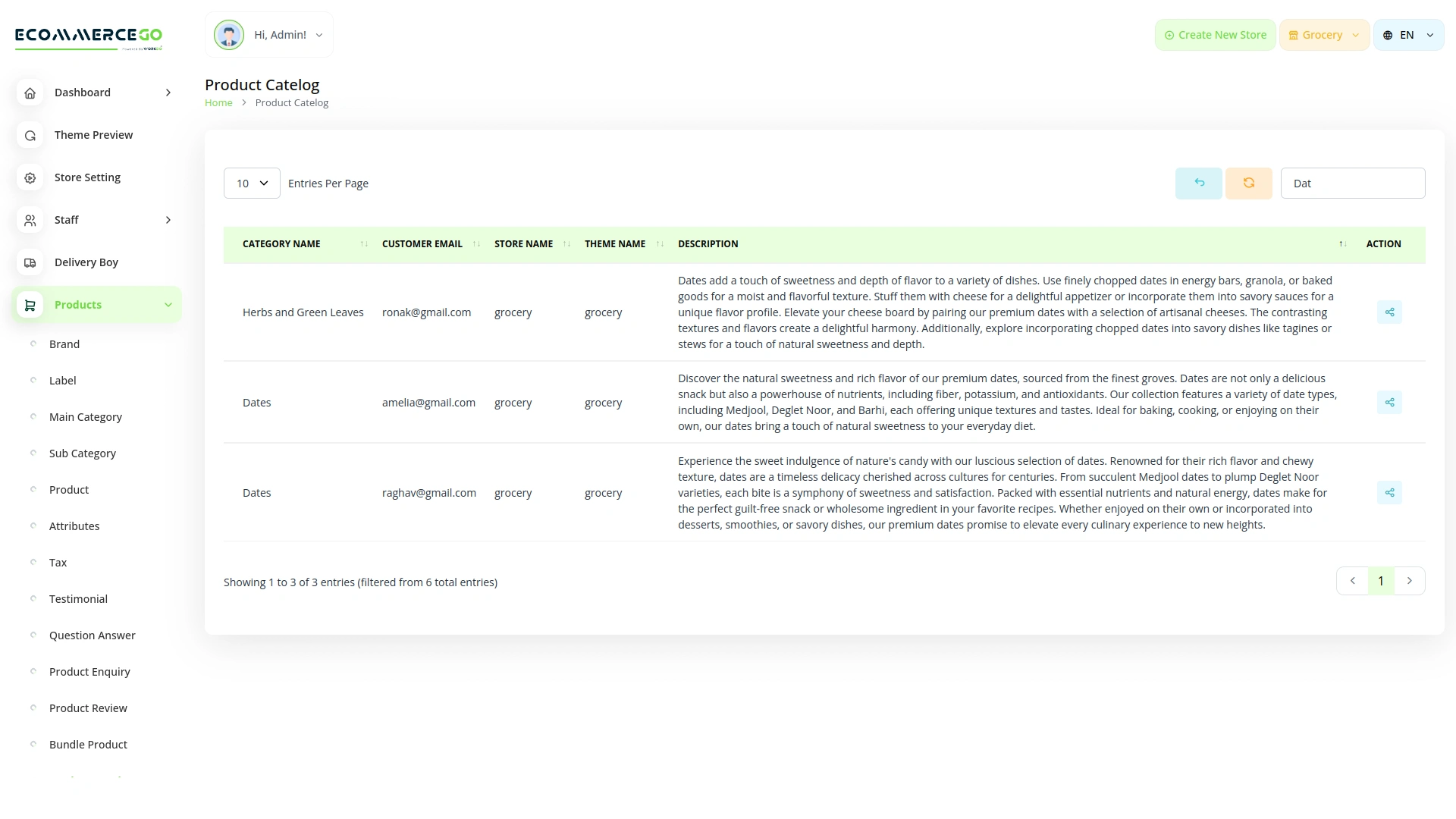 Product Catelog – eCommerceGo Add-On