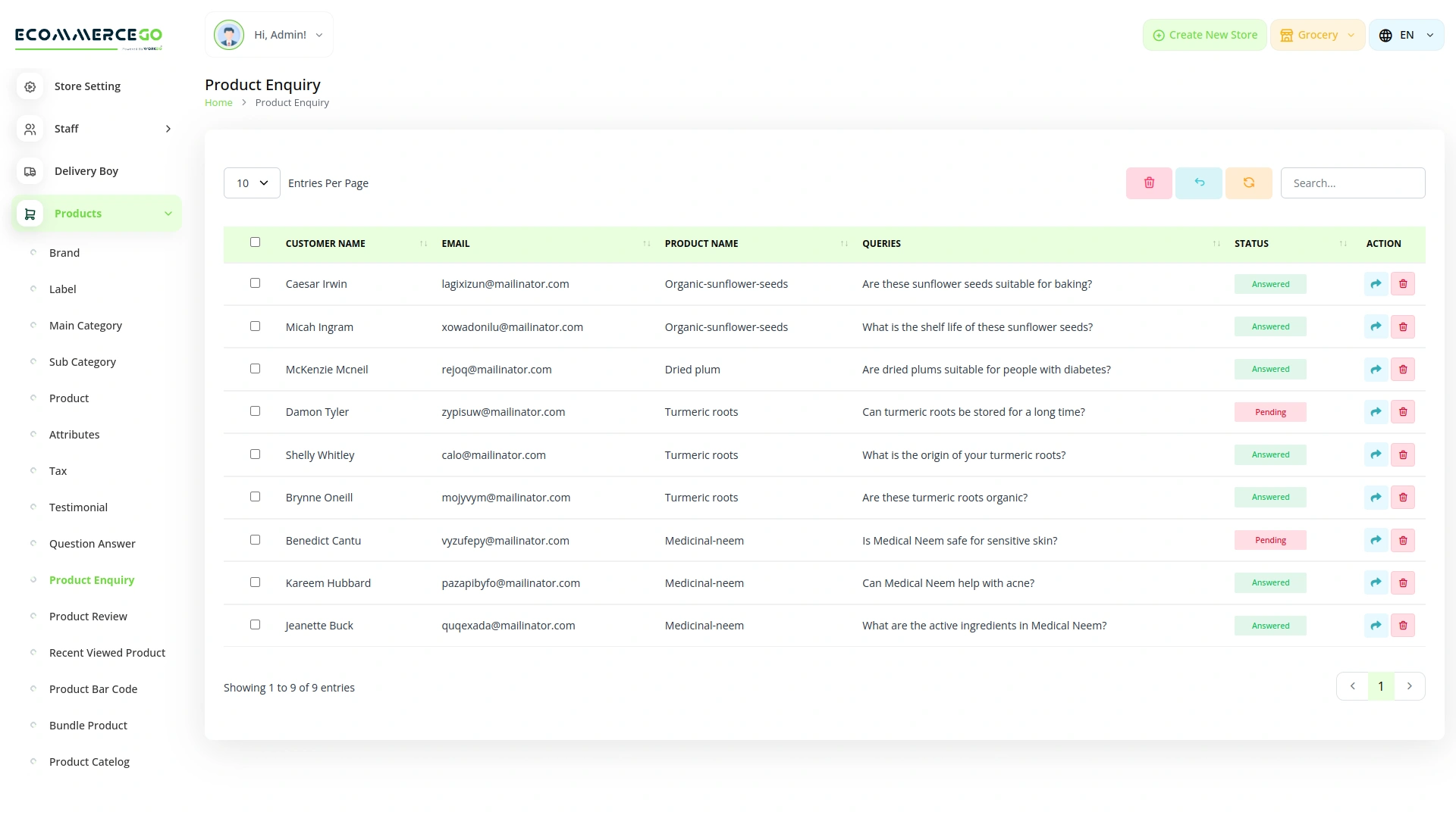 Product Enquiry – eCommerceGo Add-On