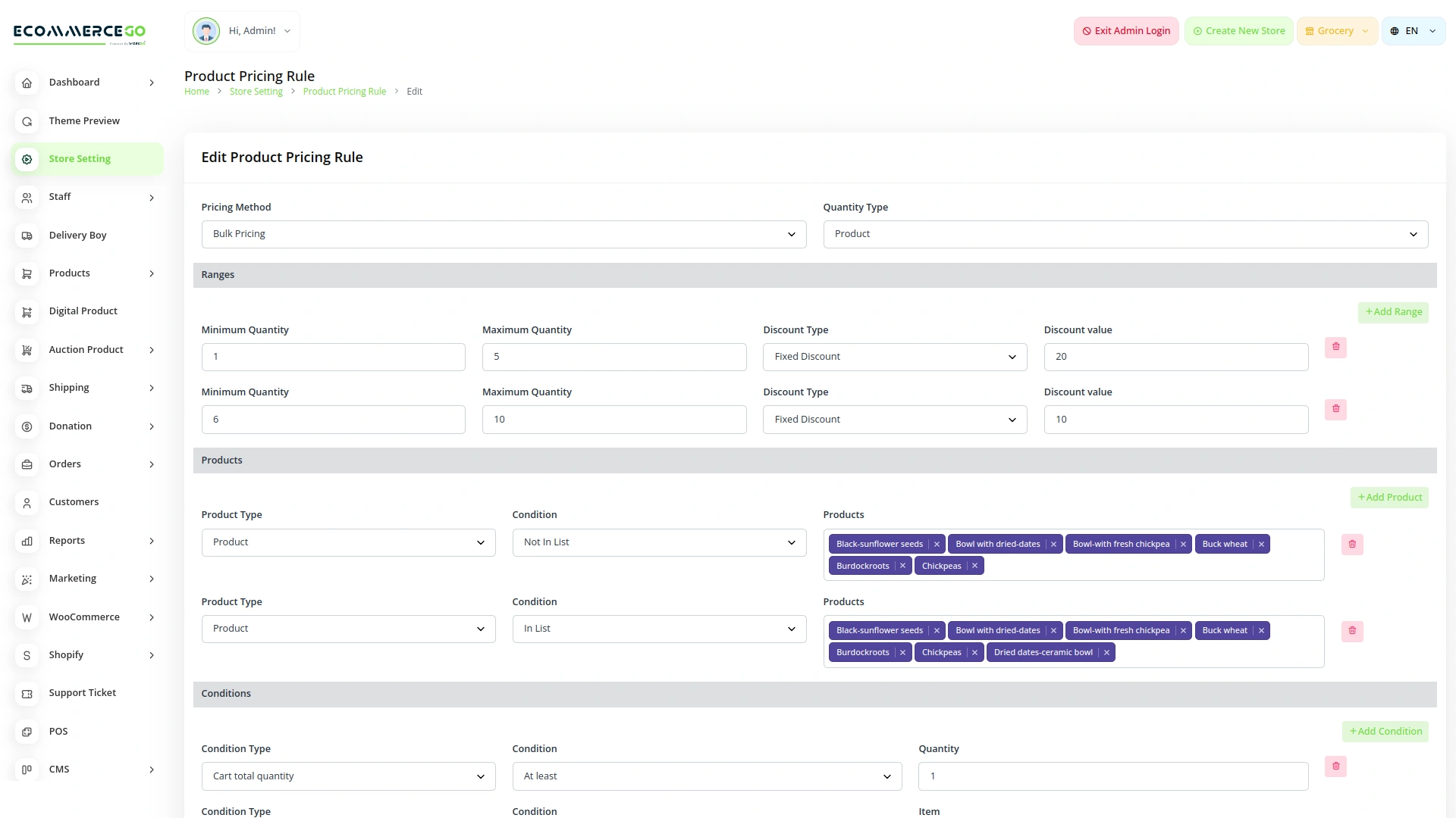 Product Pricing – eCommerceGo Add-On