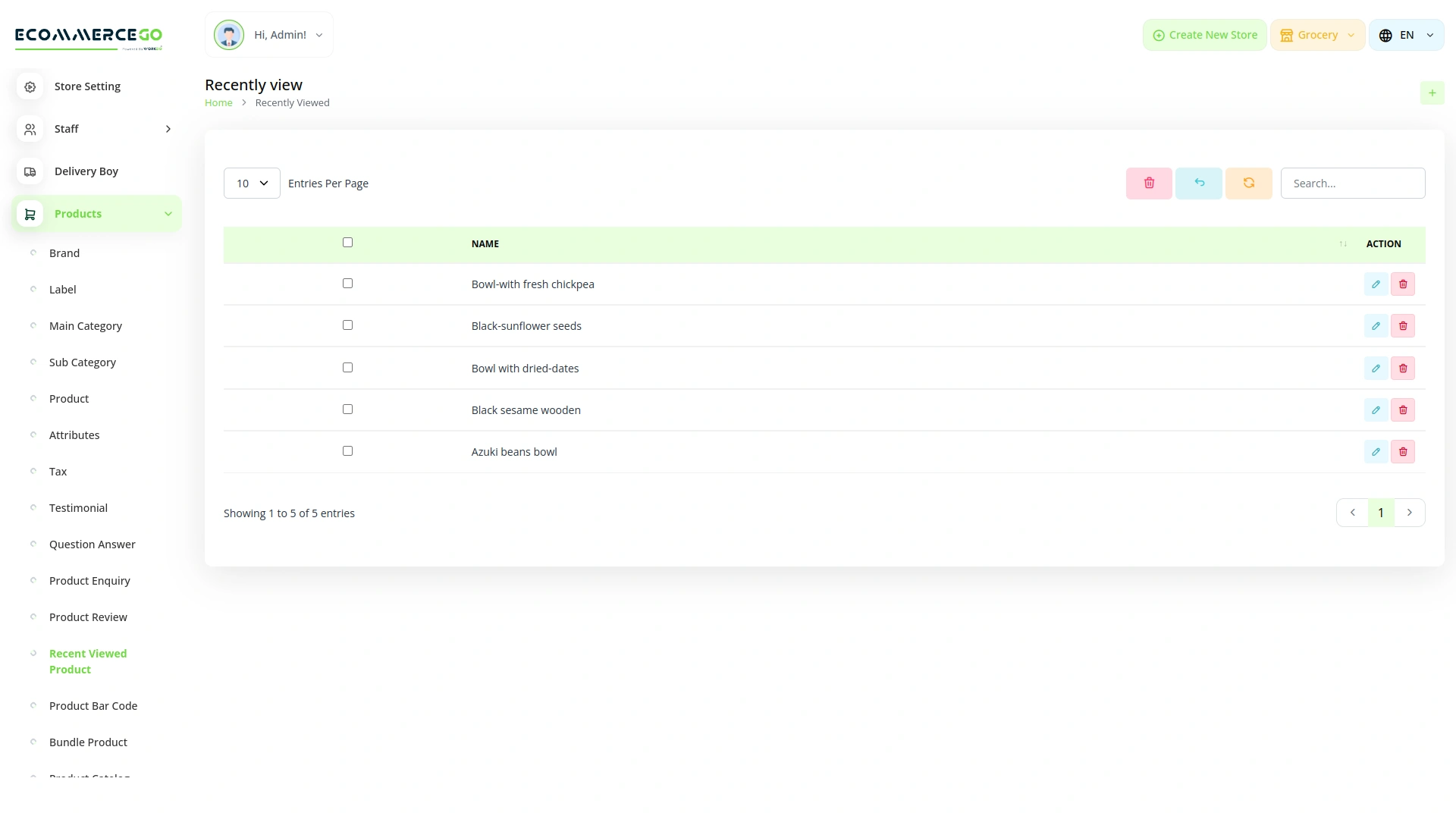 Recently Viewed Product – eCommerceGo Add-On