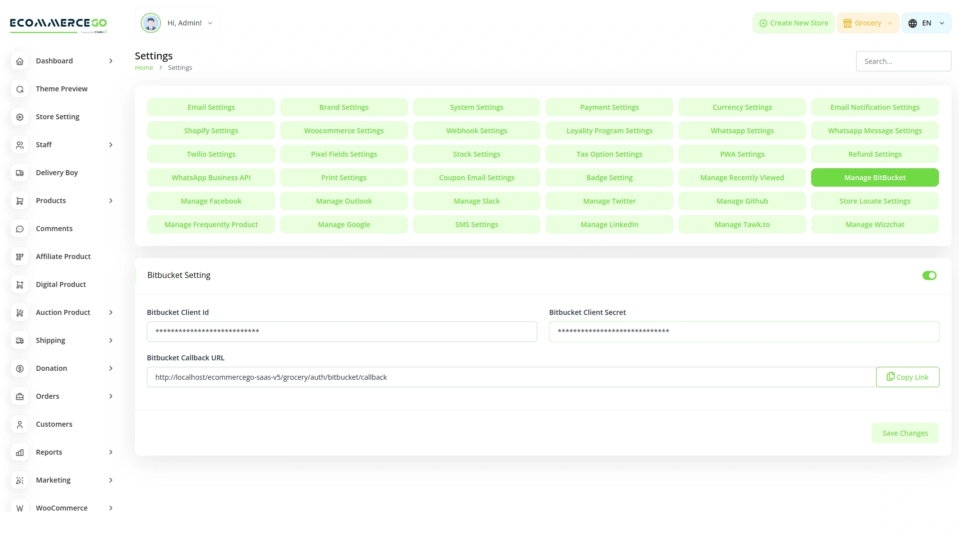 Sign-In with BitBucket – eCommerceGo Add-On