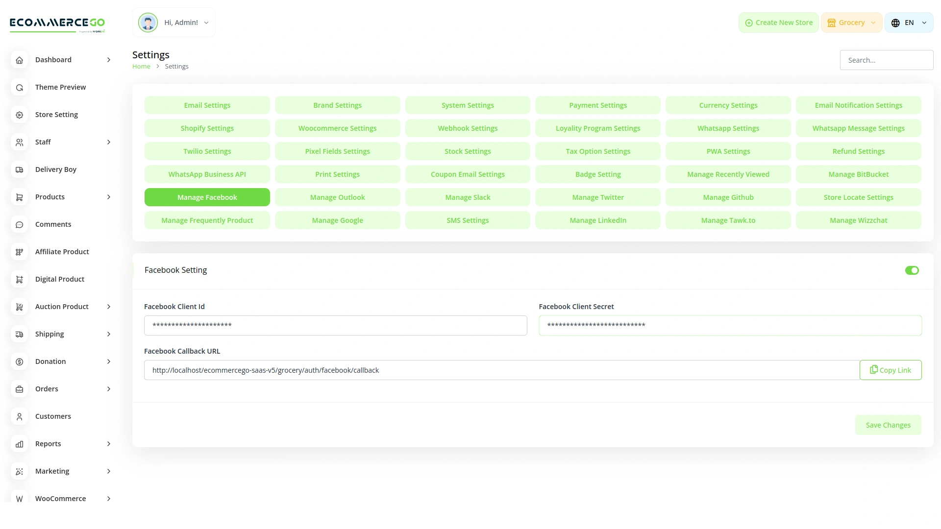 Sign-In With Facebook – eCommerceGo Add-On