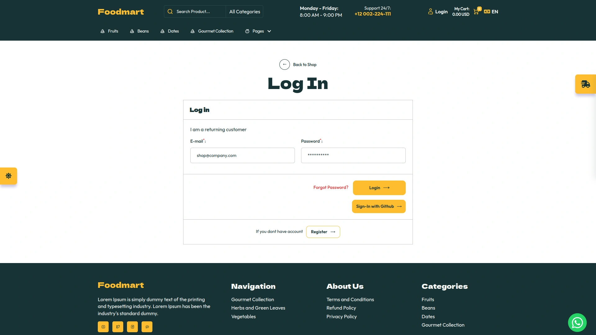 Sign-In with Github – eCommerceGo Add-On
