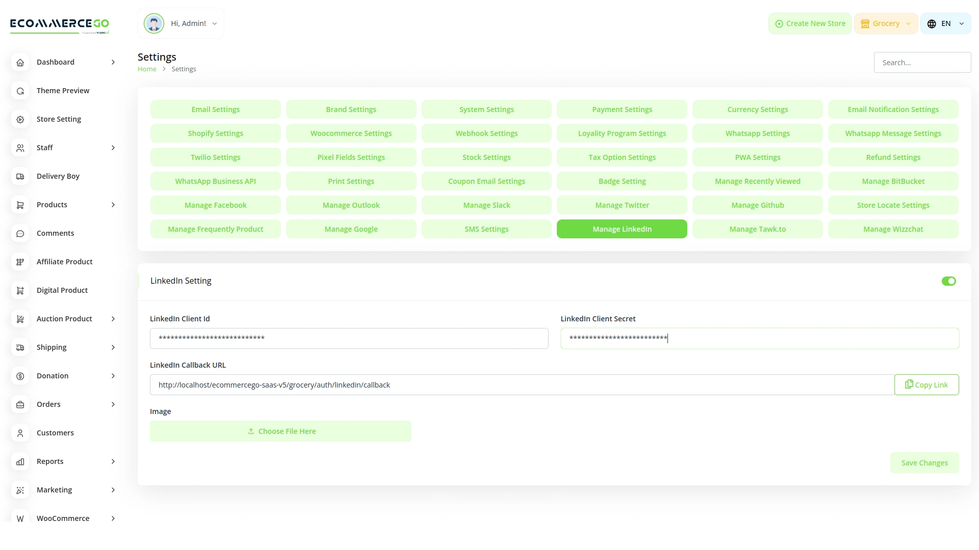 Sign-In With LinkedIn – eCommerceGo Add-On
