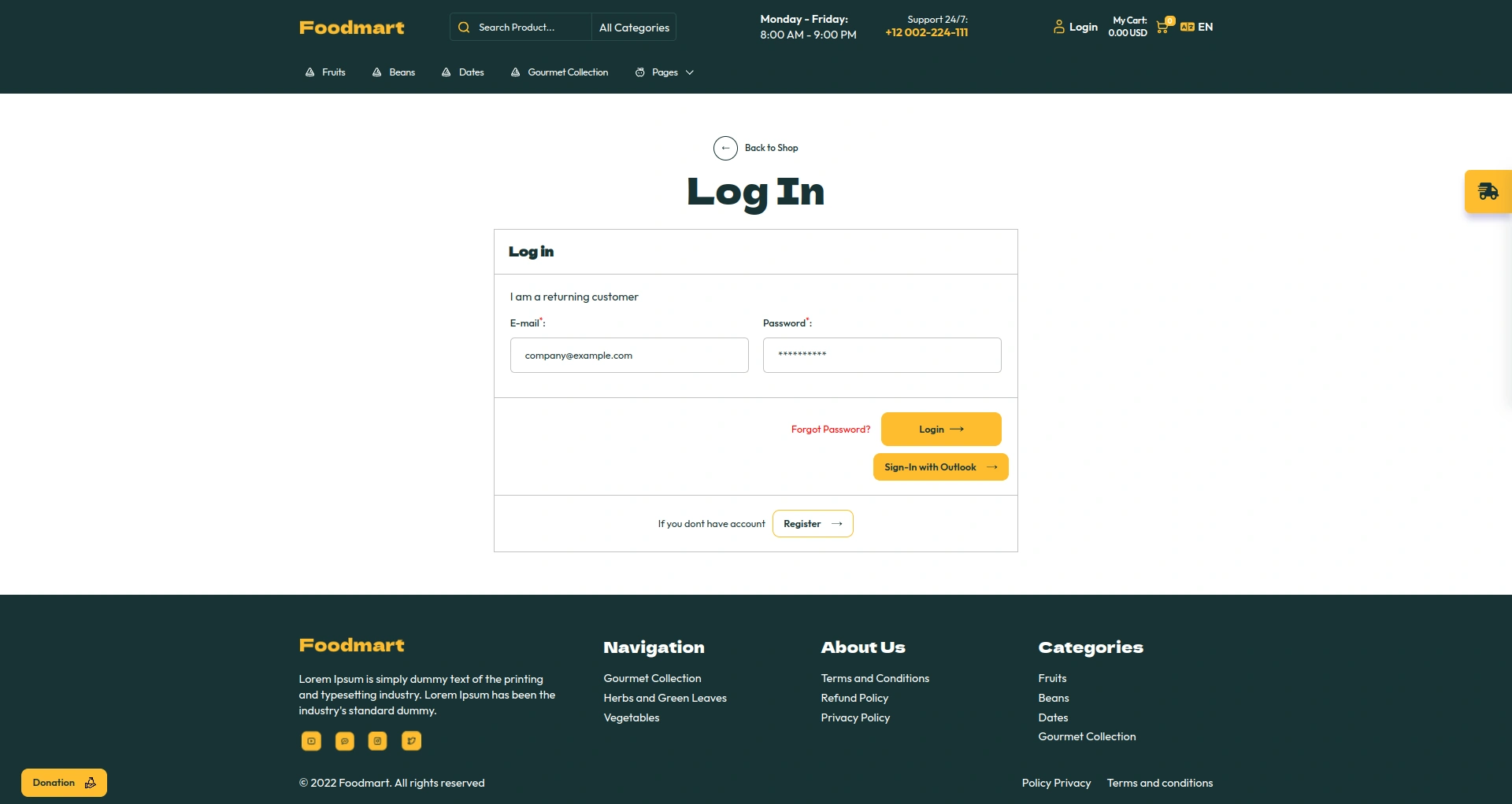 Sign-in With Outlook – eCommerceGo Add-On