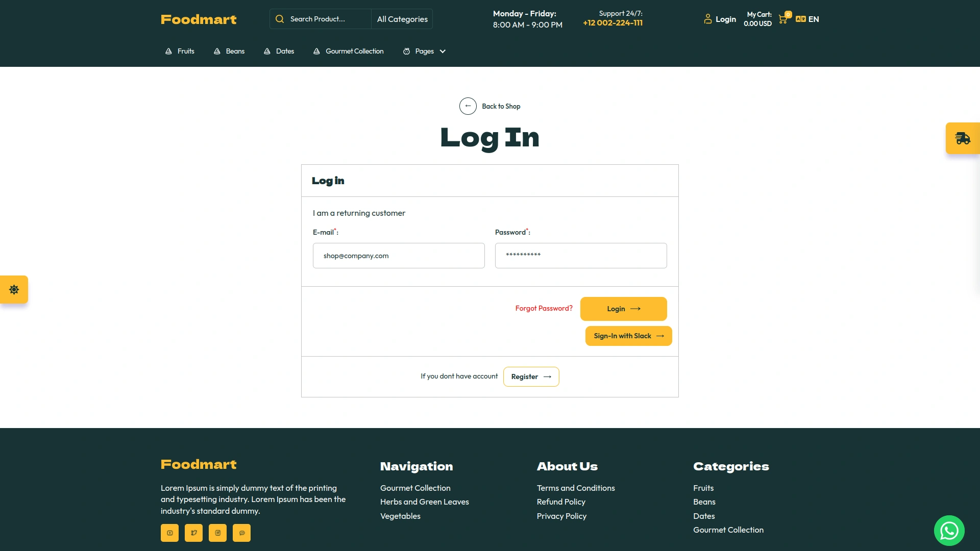Sign-In With Slack – eCommerceGo Add-On