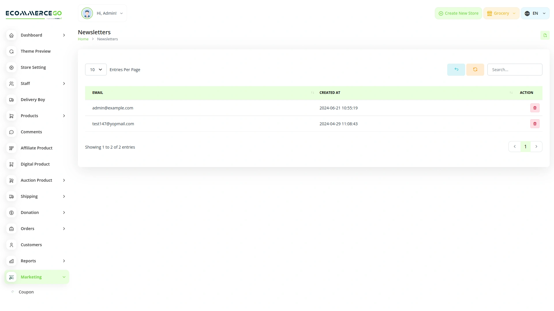 Subscribe – eCommerceGo Add-On