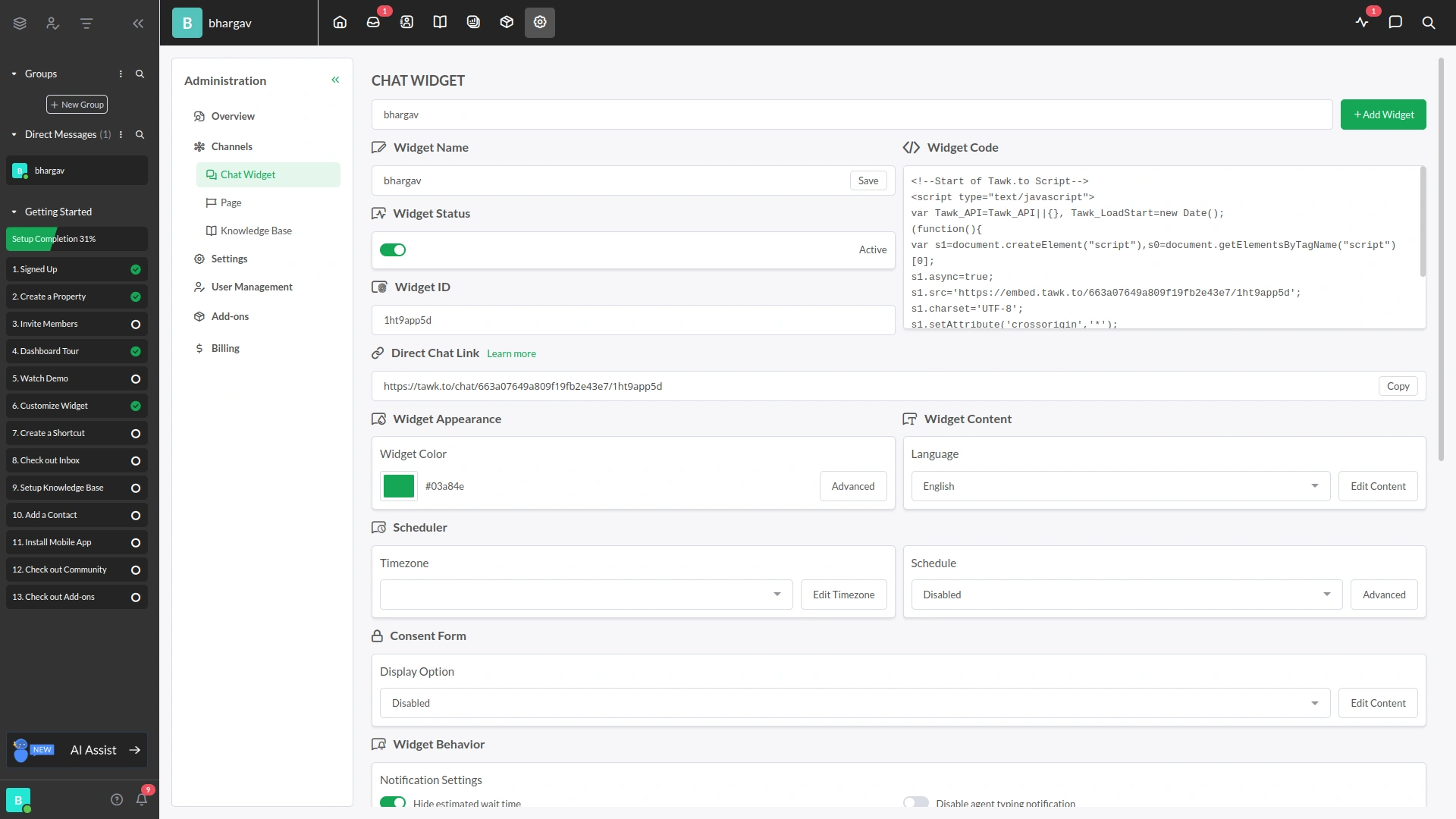 Tawk.to Messenger – eCommerceGo Add-On